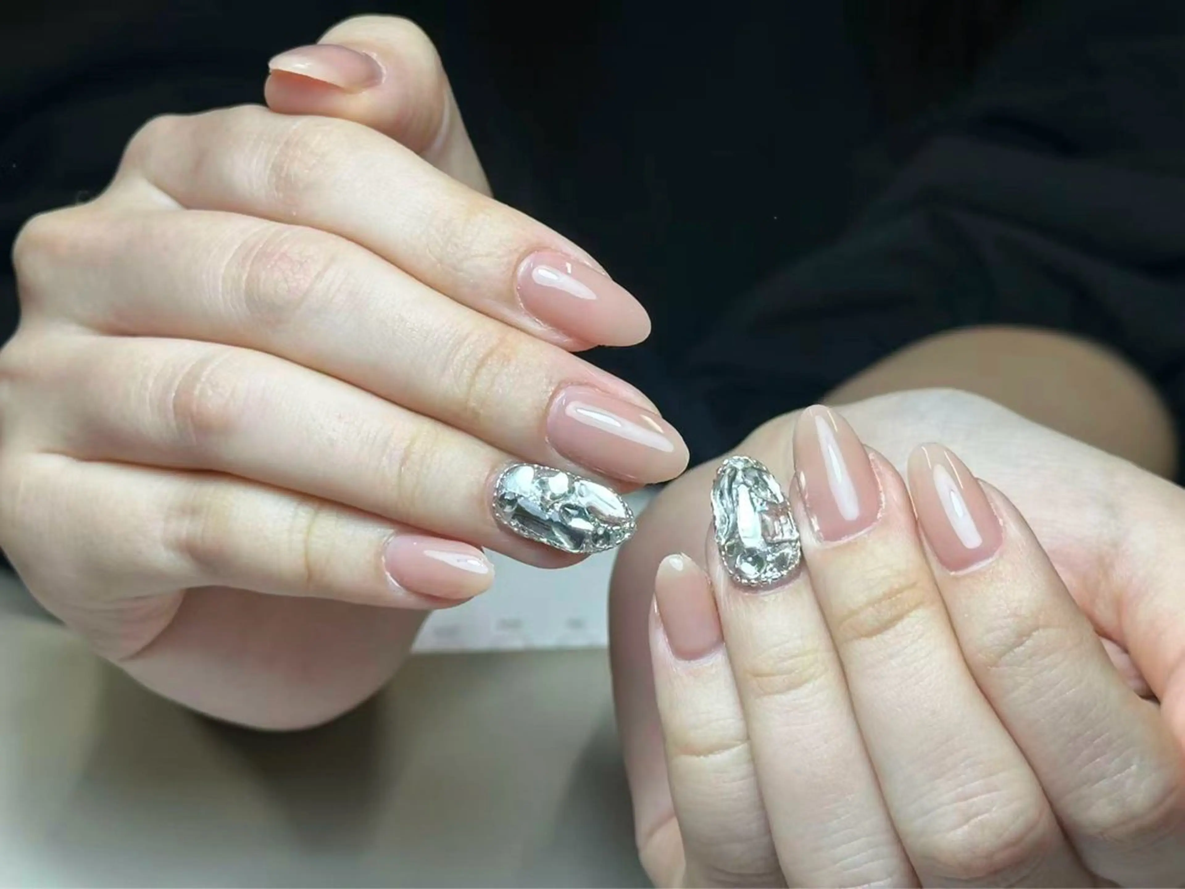 ネイル アートネイル 韓国ネイル 持ち込み ニュアンスネイル ワンカラーネイル イブ ネイリのネイルデザイン