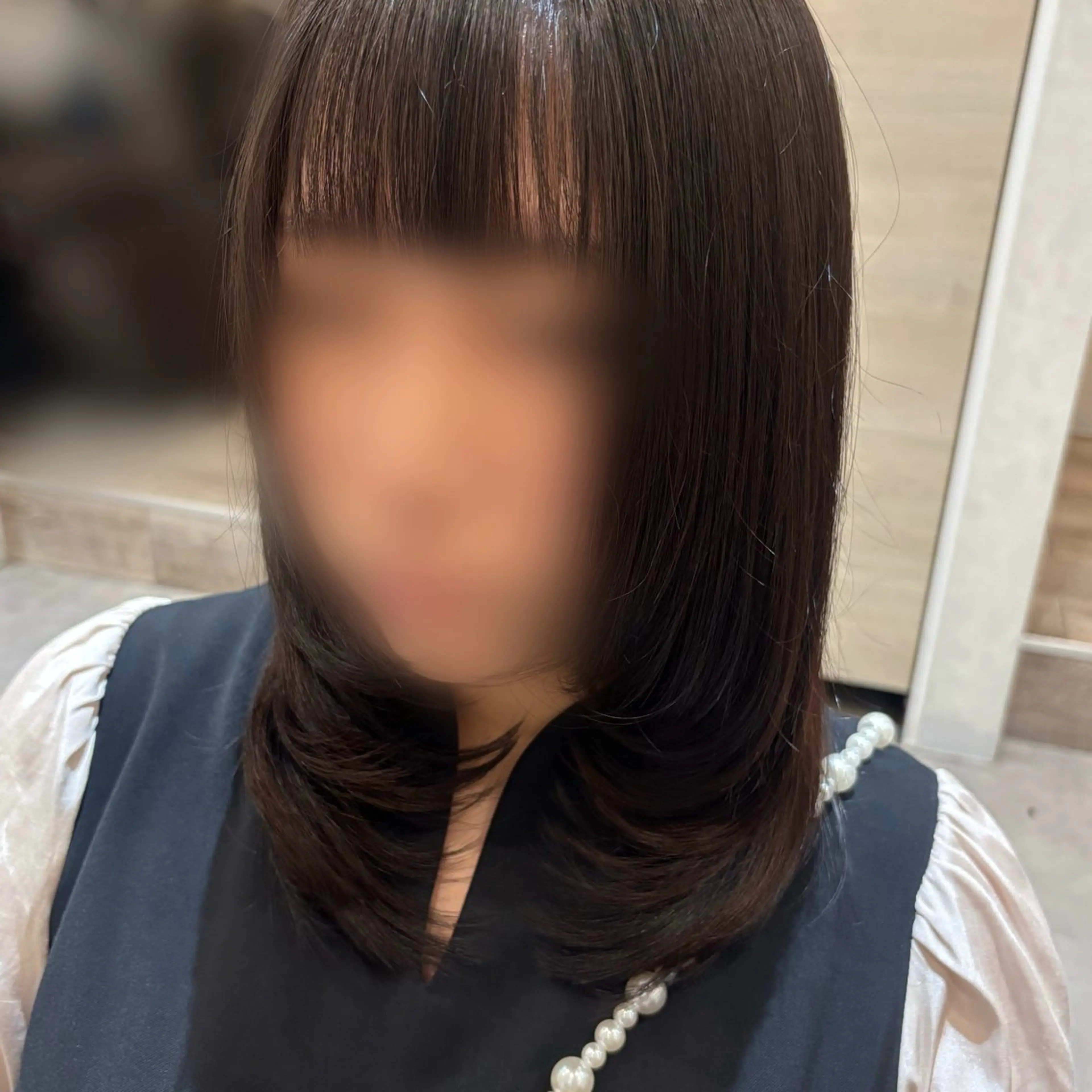 ミディアム 顔まわりレイヤー レイヤーカット Reika 🎀"のヘアスタイル