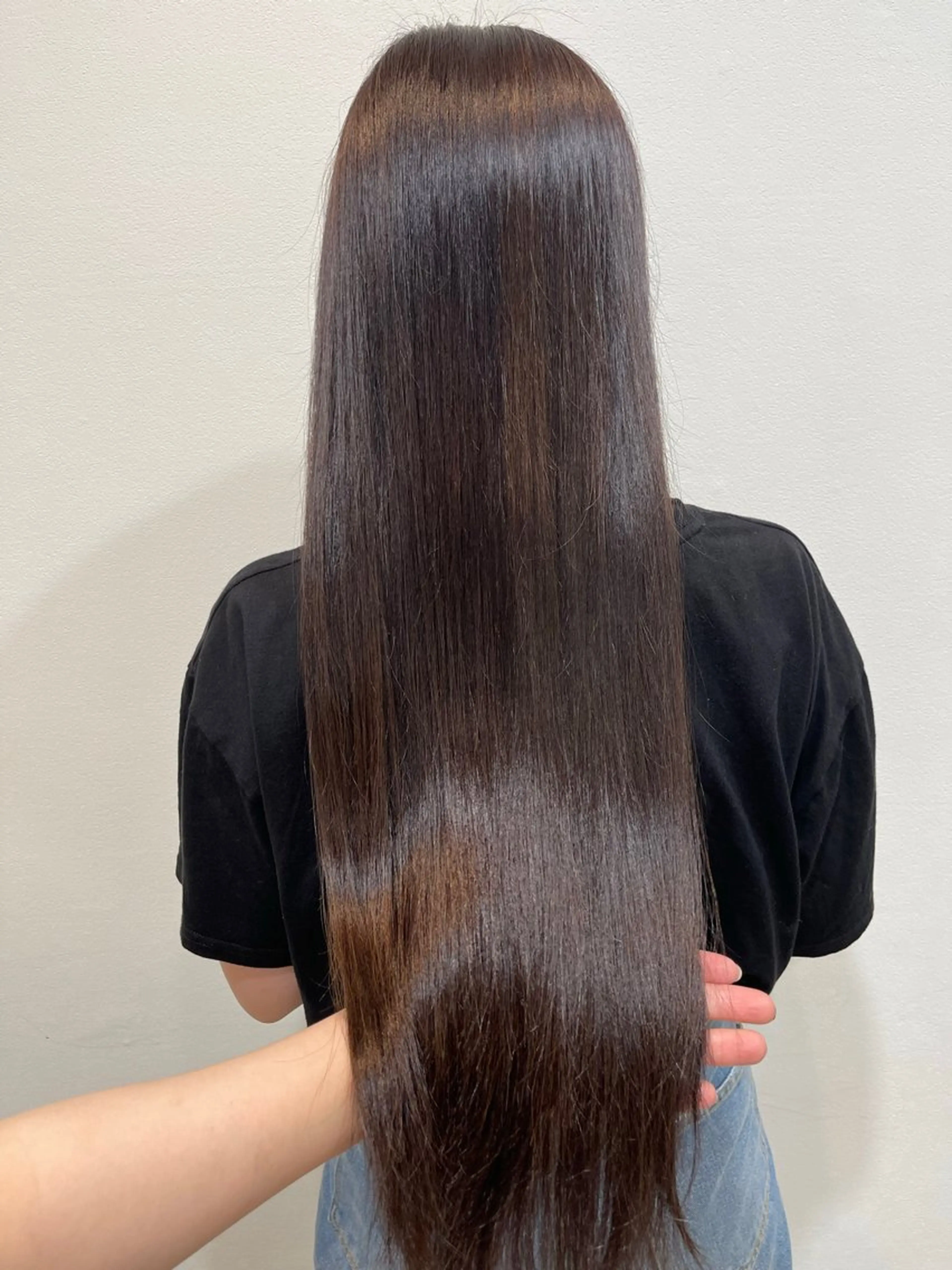 👑【髪質改善】うる艶オイルストレート×フルカラー×メンテナンスカット✂︎の写真