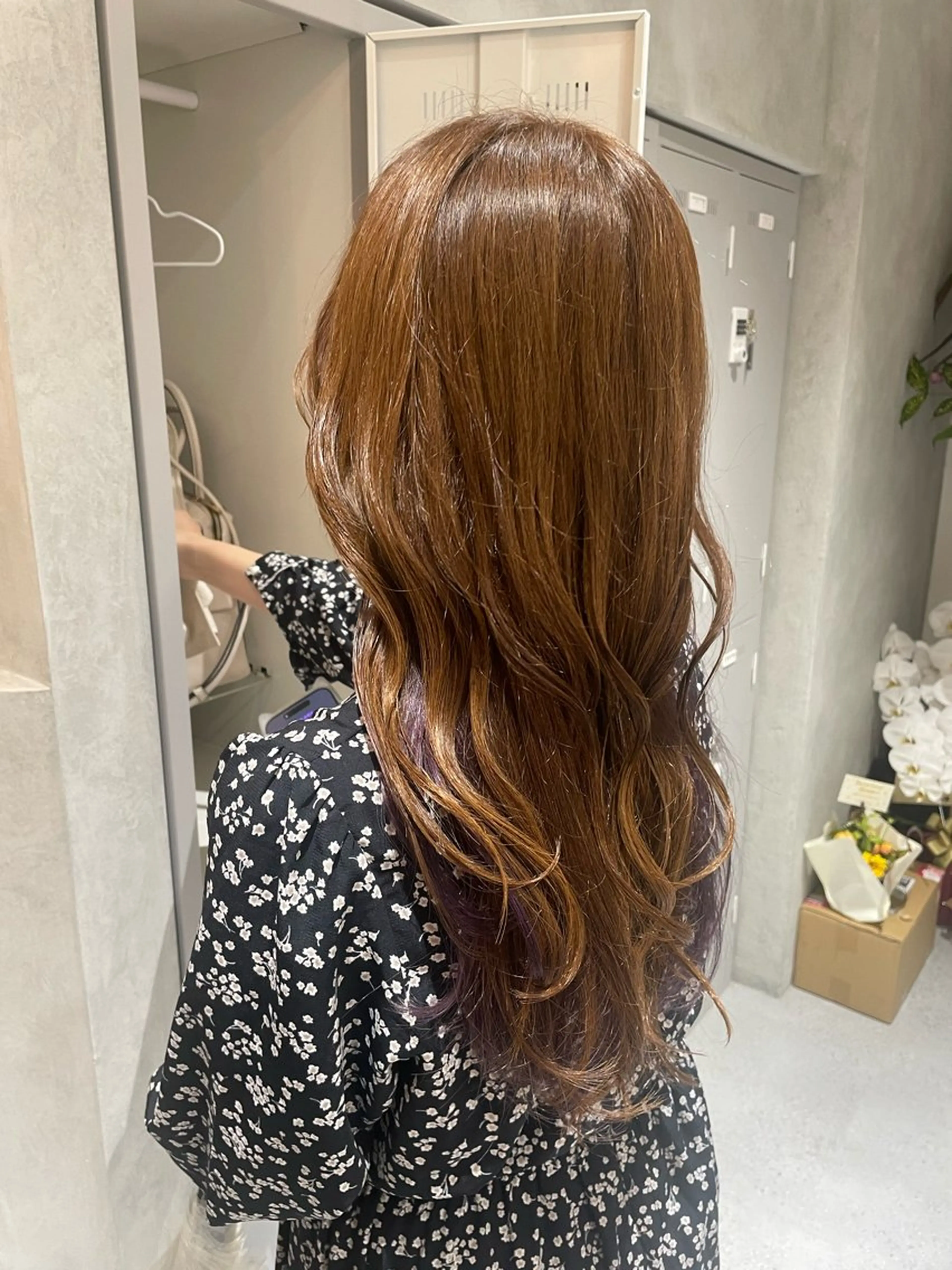 ロング カラー カット ヘアカラー トリートメント 加藤 未夢のヘアスタイル