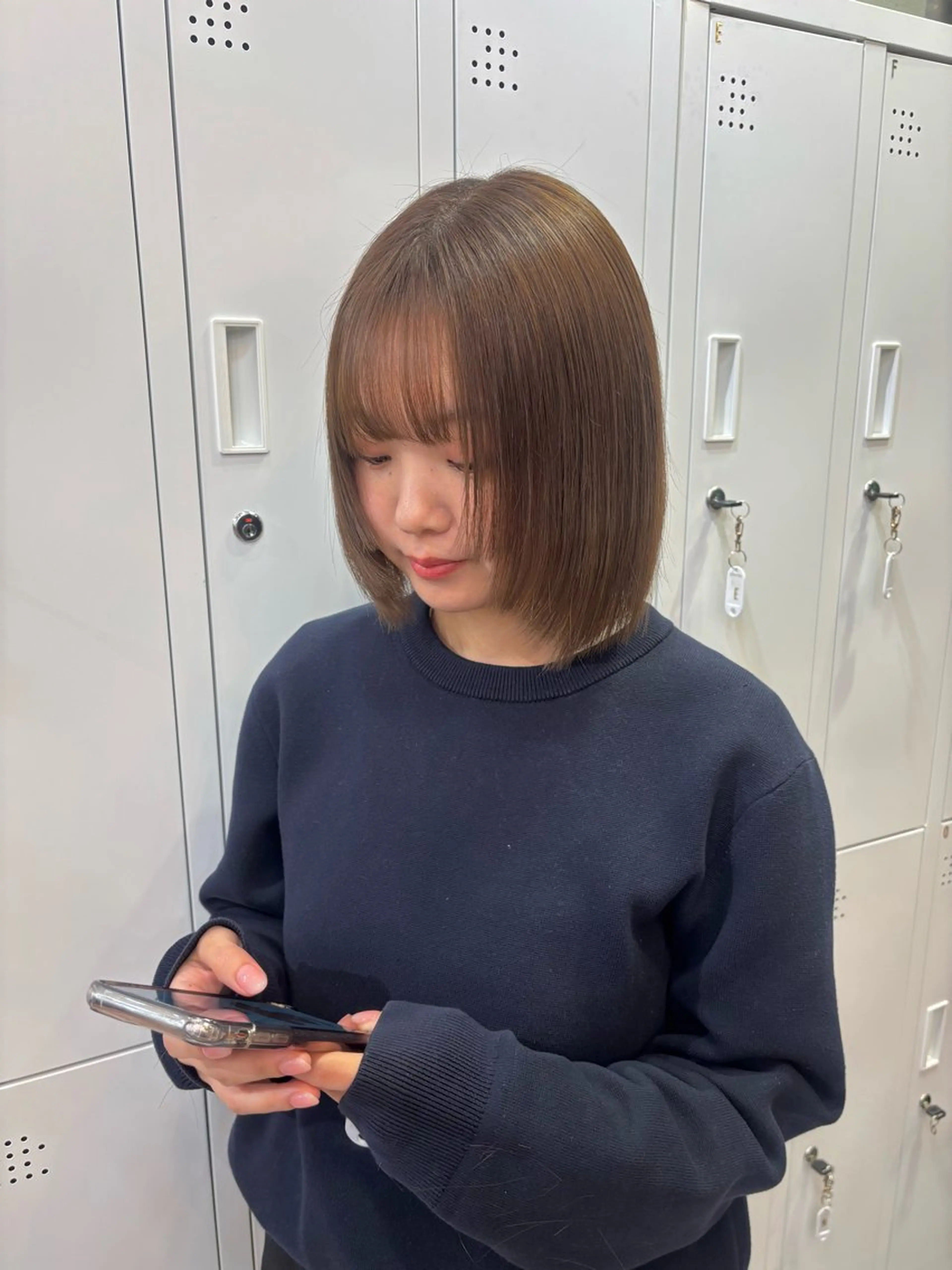 ショート カット ヘアカラー Megu/ベージュ/ 透明感カラーのヘアスタイル