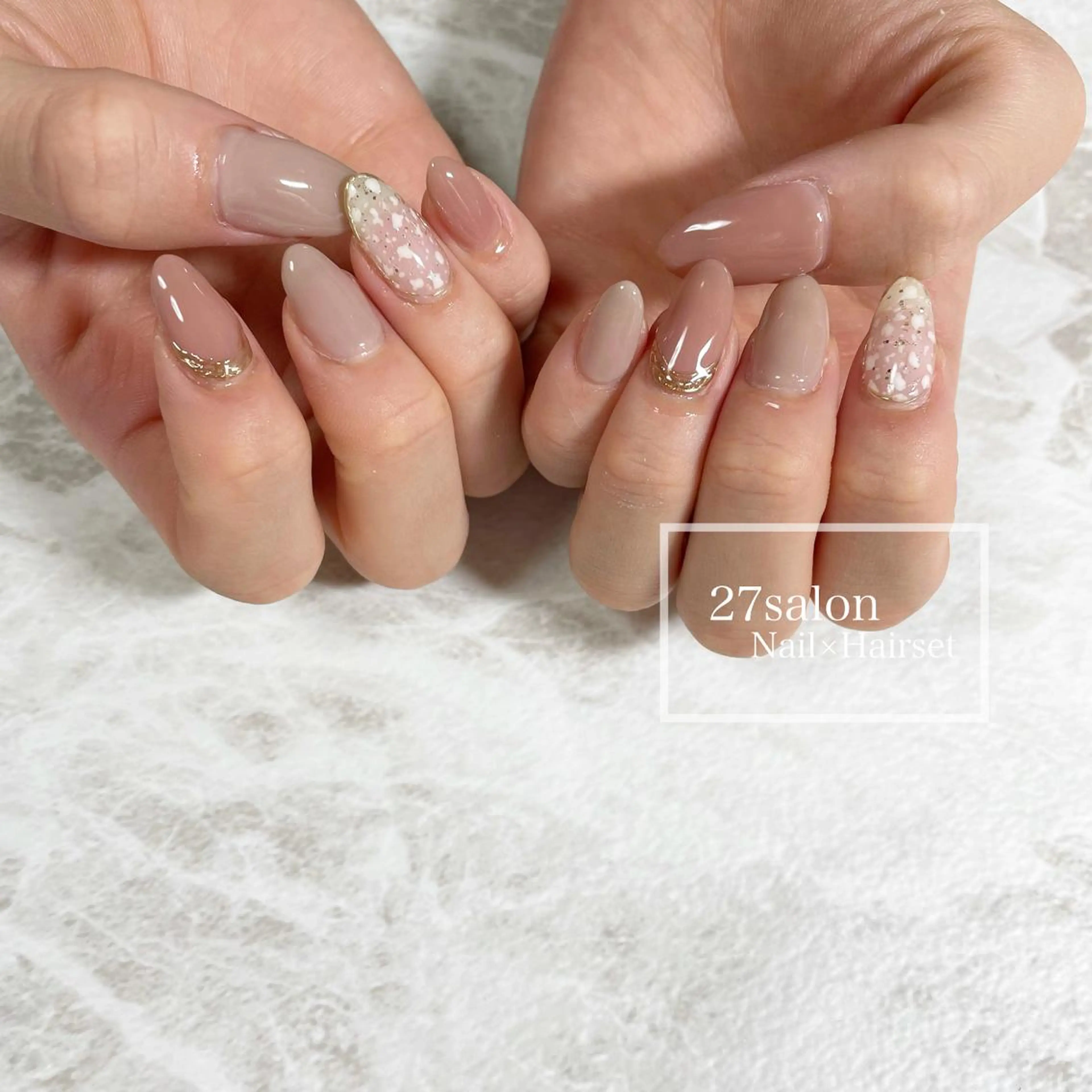 ネイル シンプルネイル 27salon yuinaのネイルデザイン