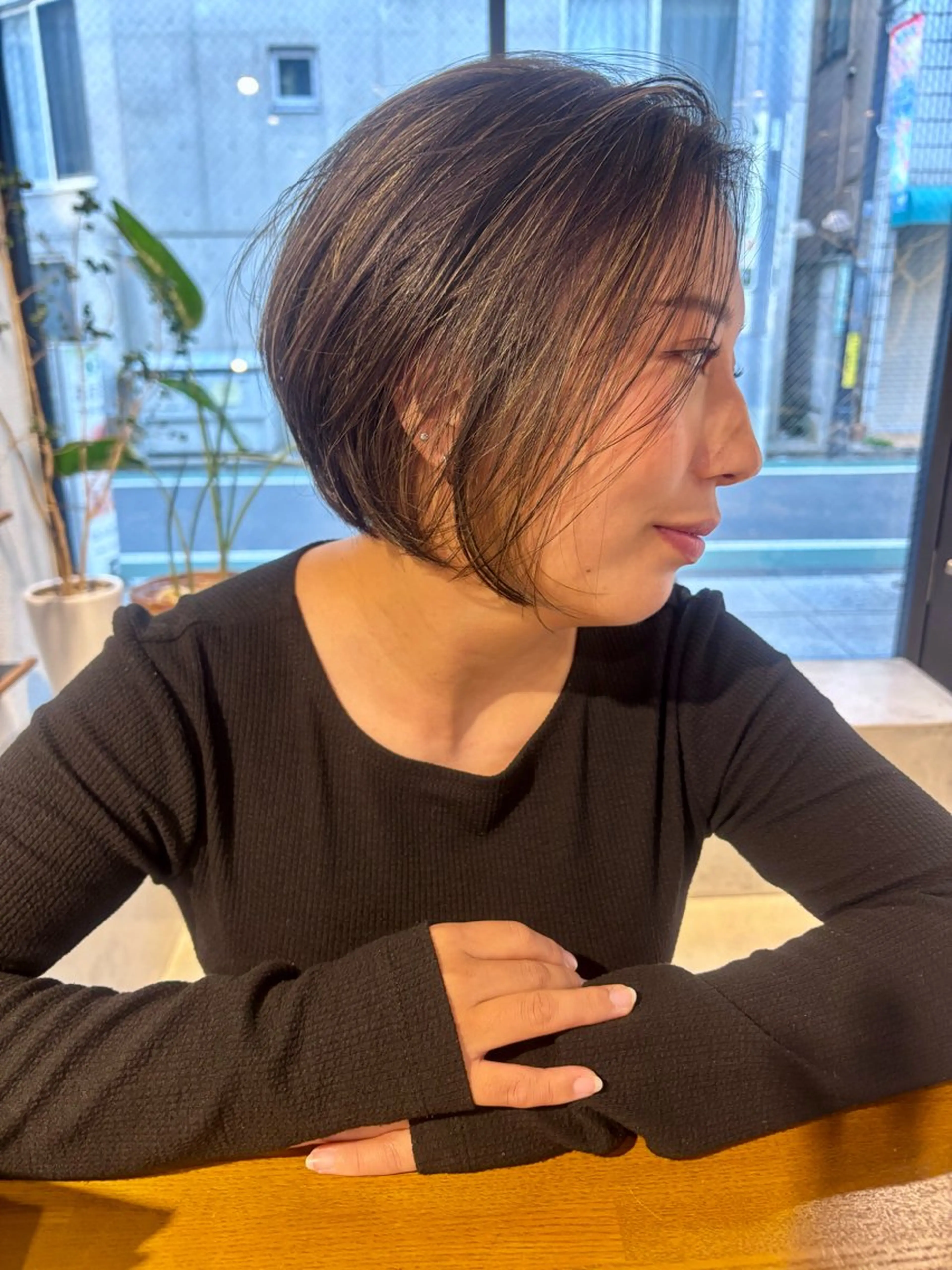 前髪カット➕グレイカラー➕ケラスターゼトリートメントの写真