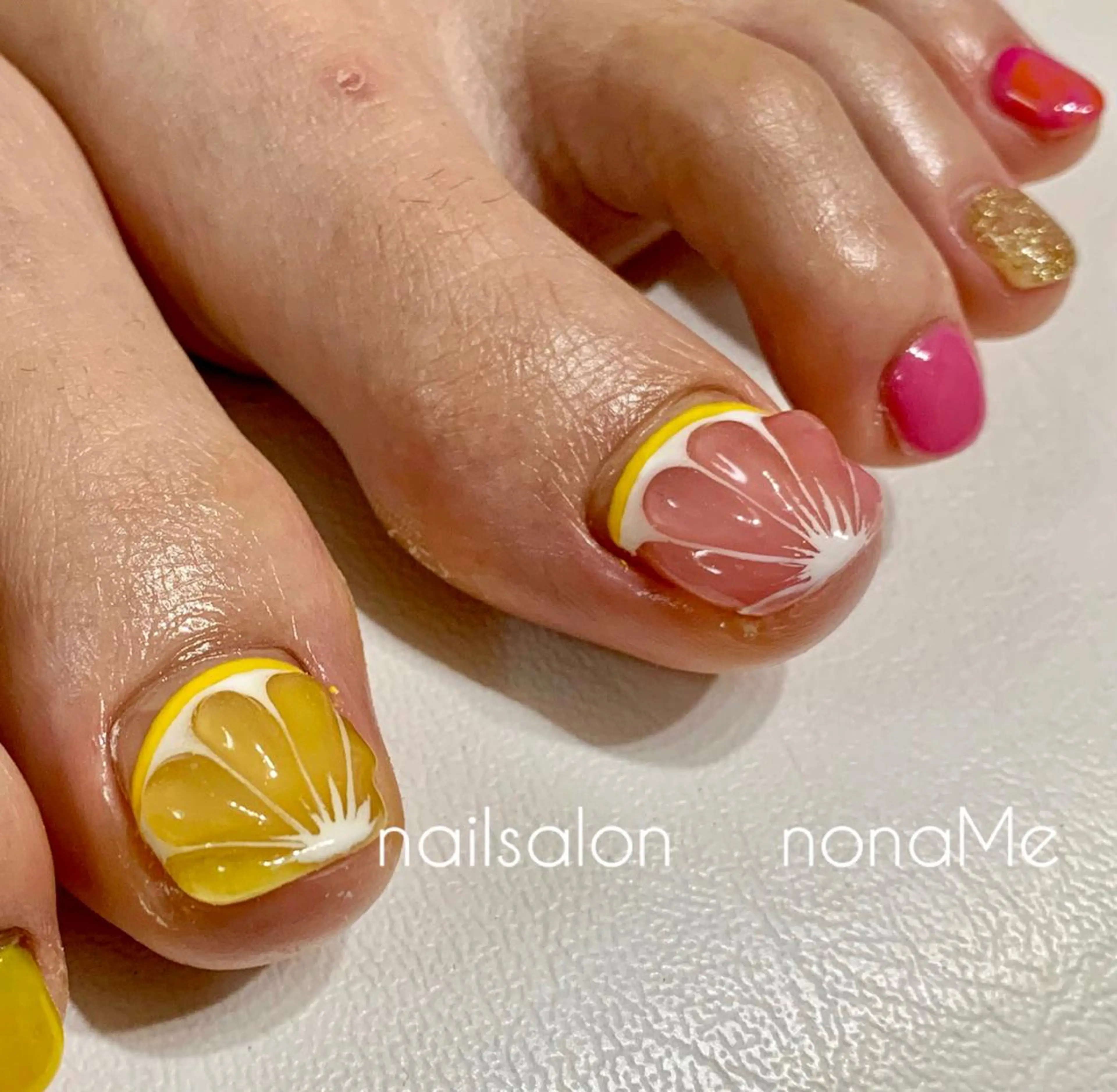 ネイル フットネイル ぷっくりネイル nonaMe 森のネイルデザイン