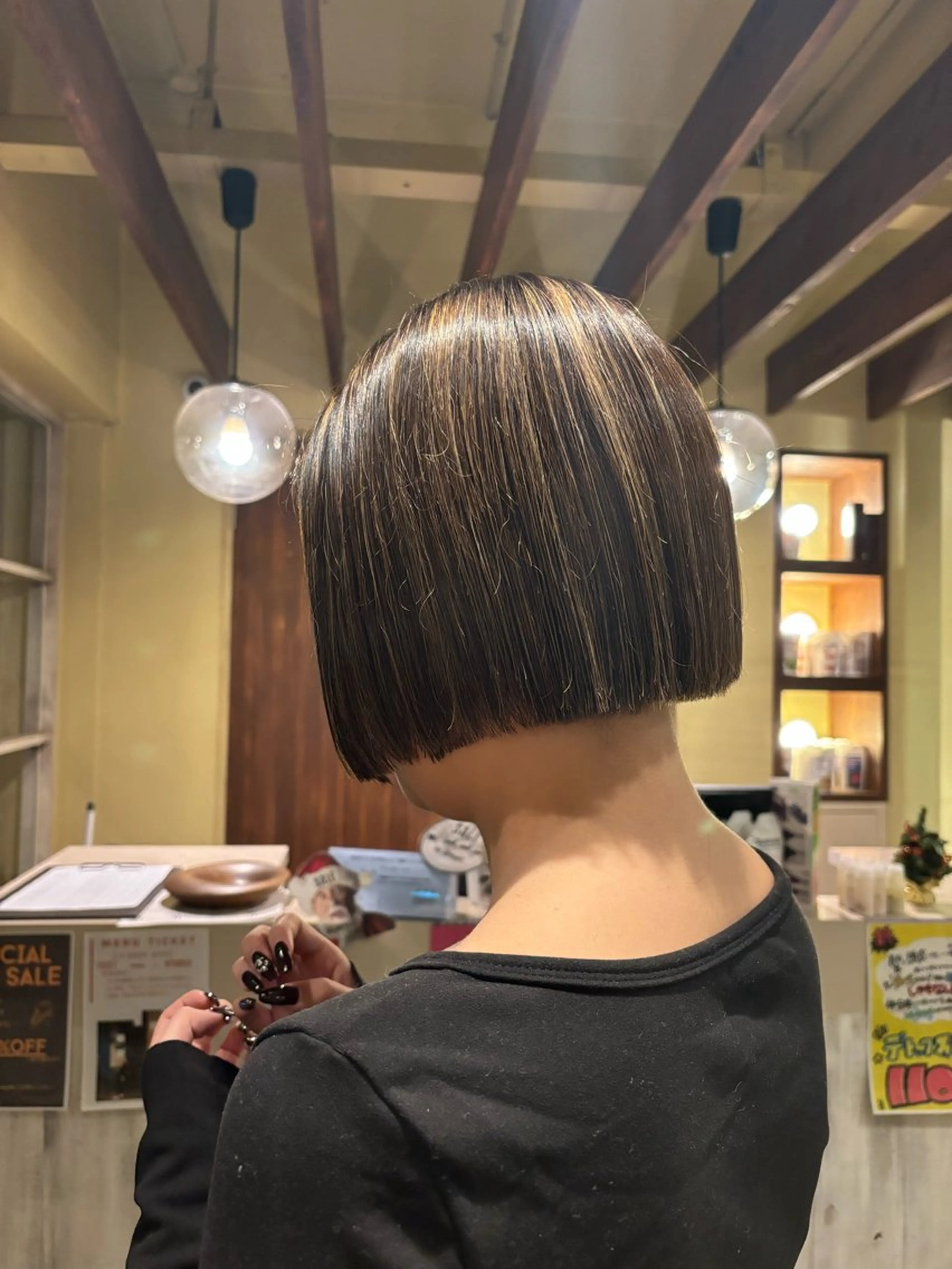 ショート ボブ メンズカット パーマRISAのヘアスタイル