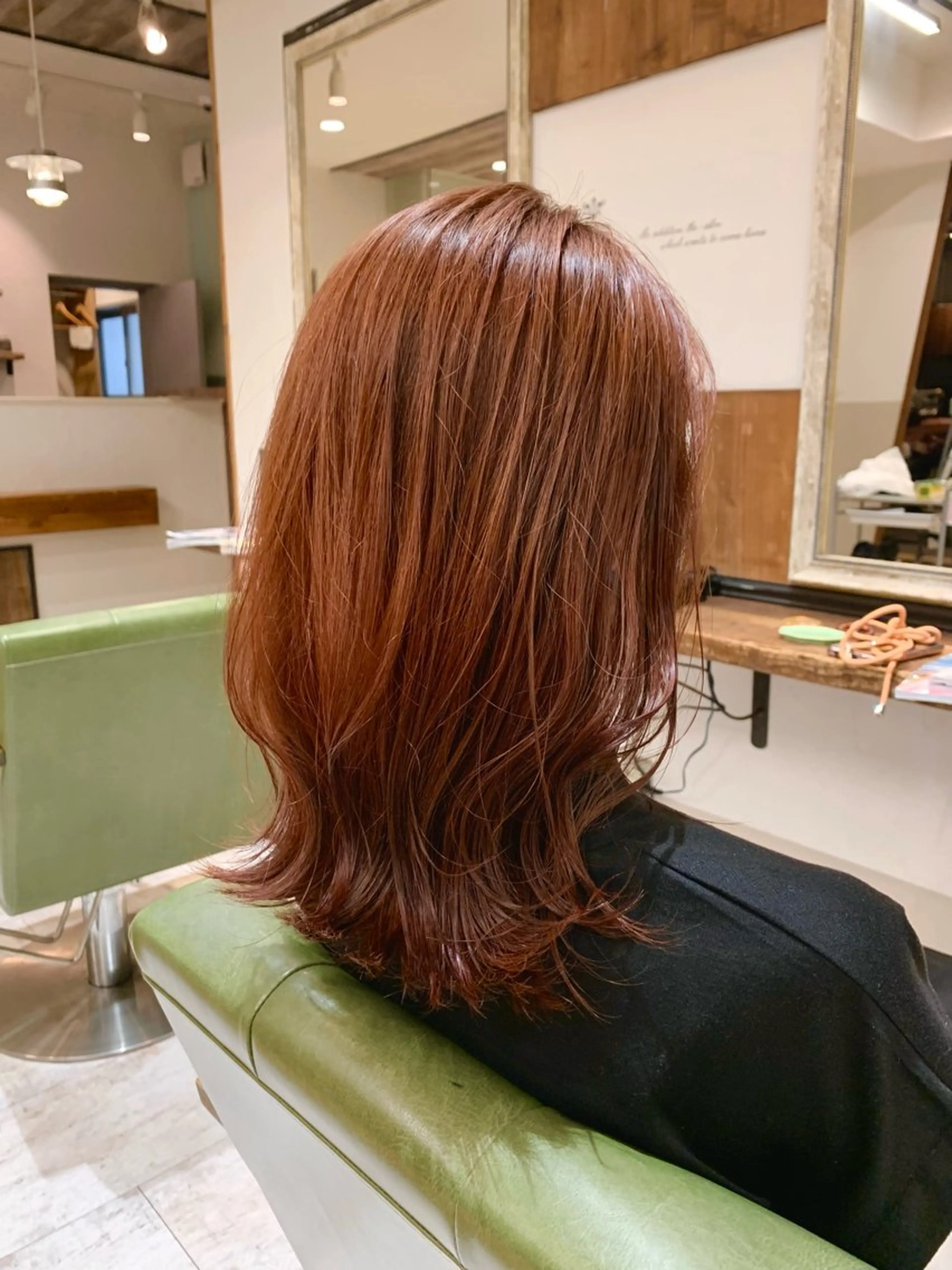 セミロング カラー rinrin 天文館のヘアスタイル