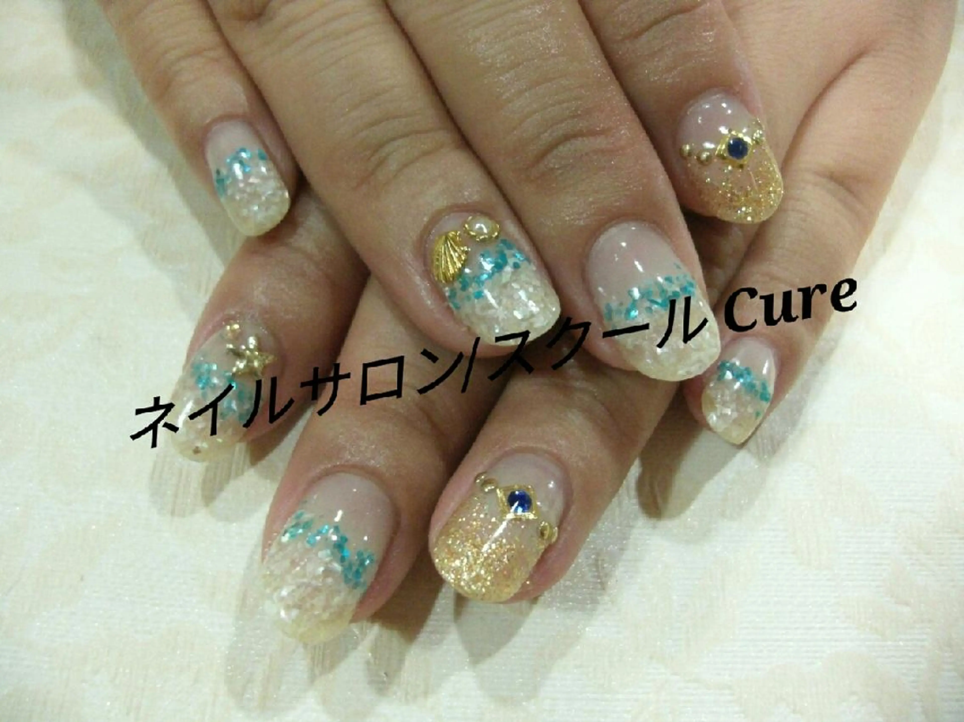 ミディアム ネイル ネイルサロン Cureのネイルデザイン