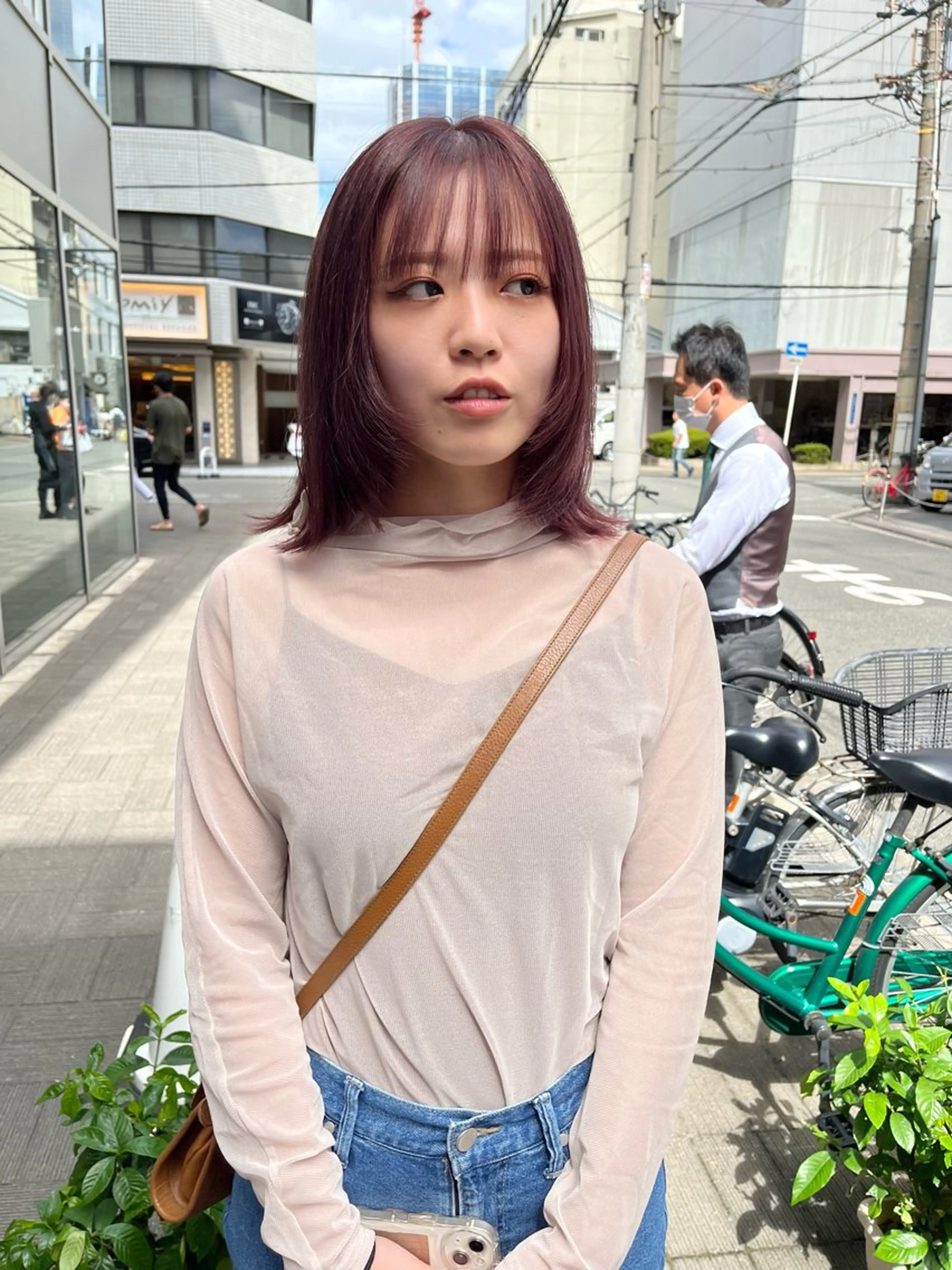 ミディアム カラー ブリーチ ブラウンカラー 透明感カラー ダブルカラー イルミナカラー ヘアカラー ショート/パーマ/ カラー/FUKOのヘアスタイル