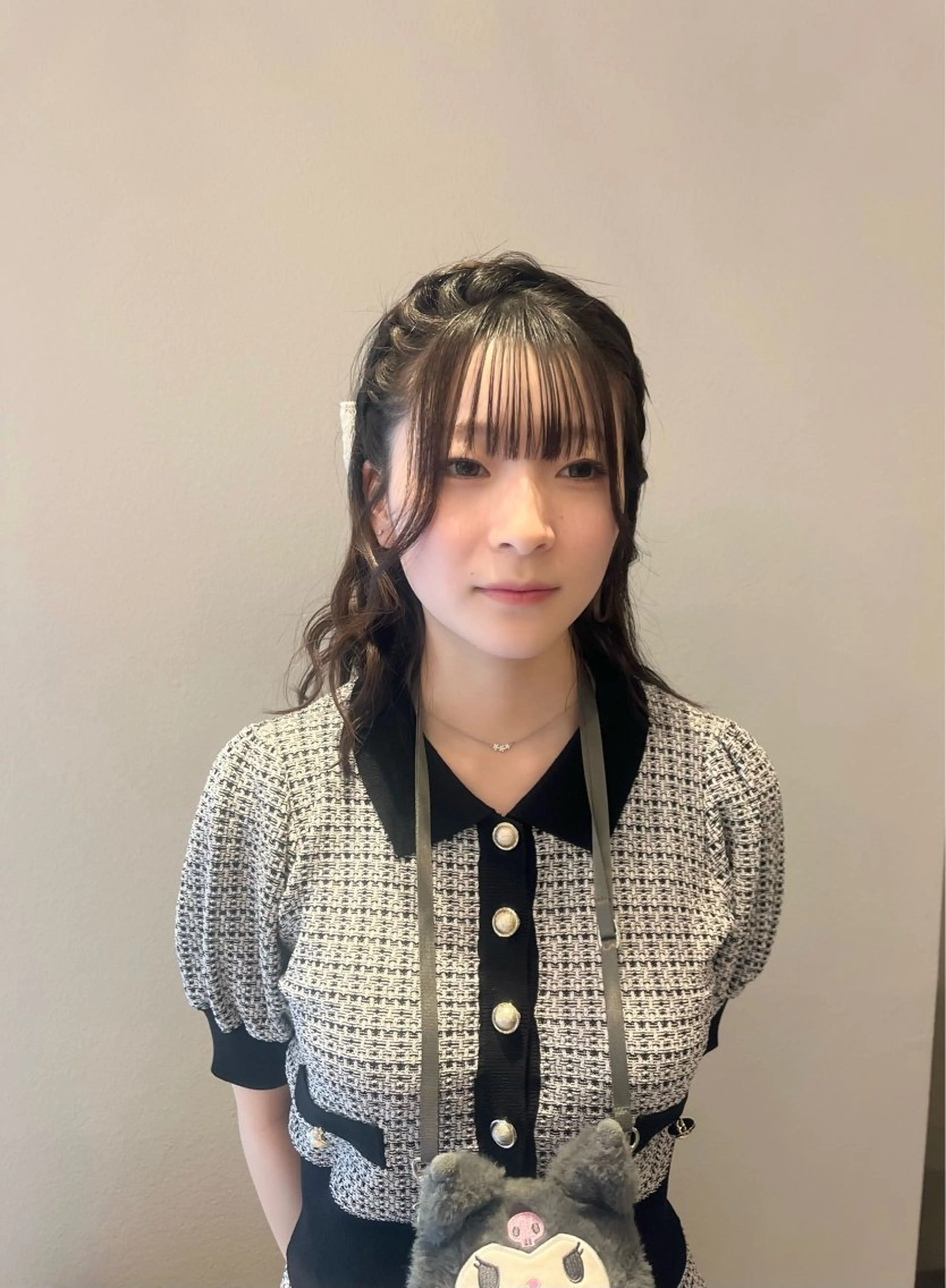 ヘアアレンジ ハーフアップ カチューシャ ヘアセット 顔周り/ガーリー /ヘアメ/あつはのヘアスタイル