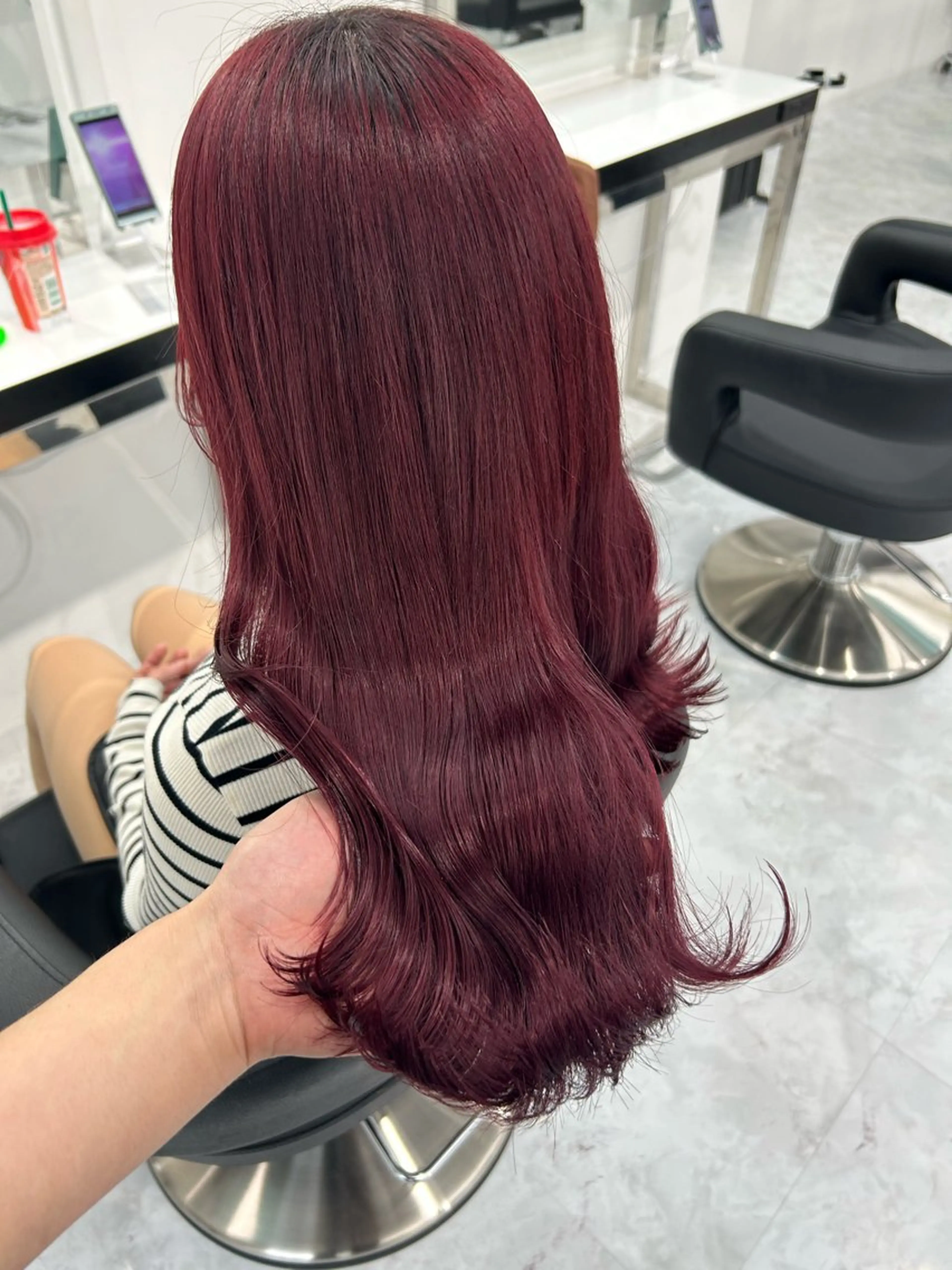 💫限定💫 『ブリーチ無しうる艶Wカラー』➕コテ巻き💓の写真