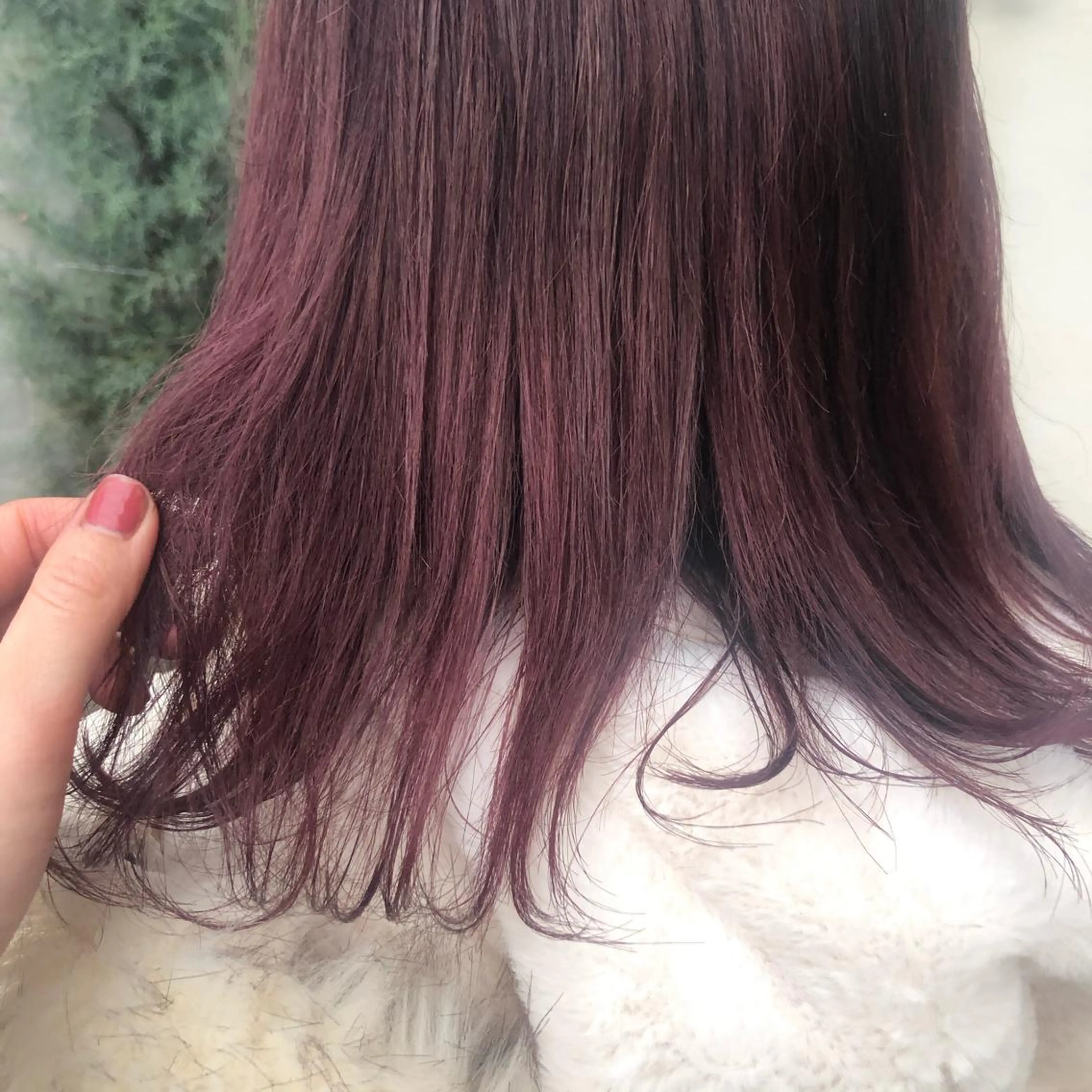 ミディアム カラー ピンクカラー 橋本 実奈美のヘアスタイル