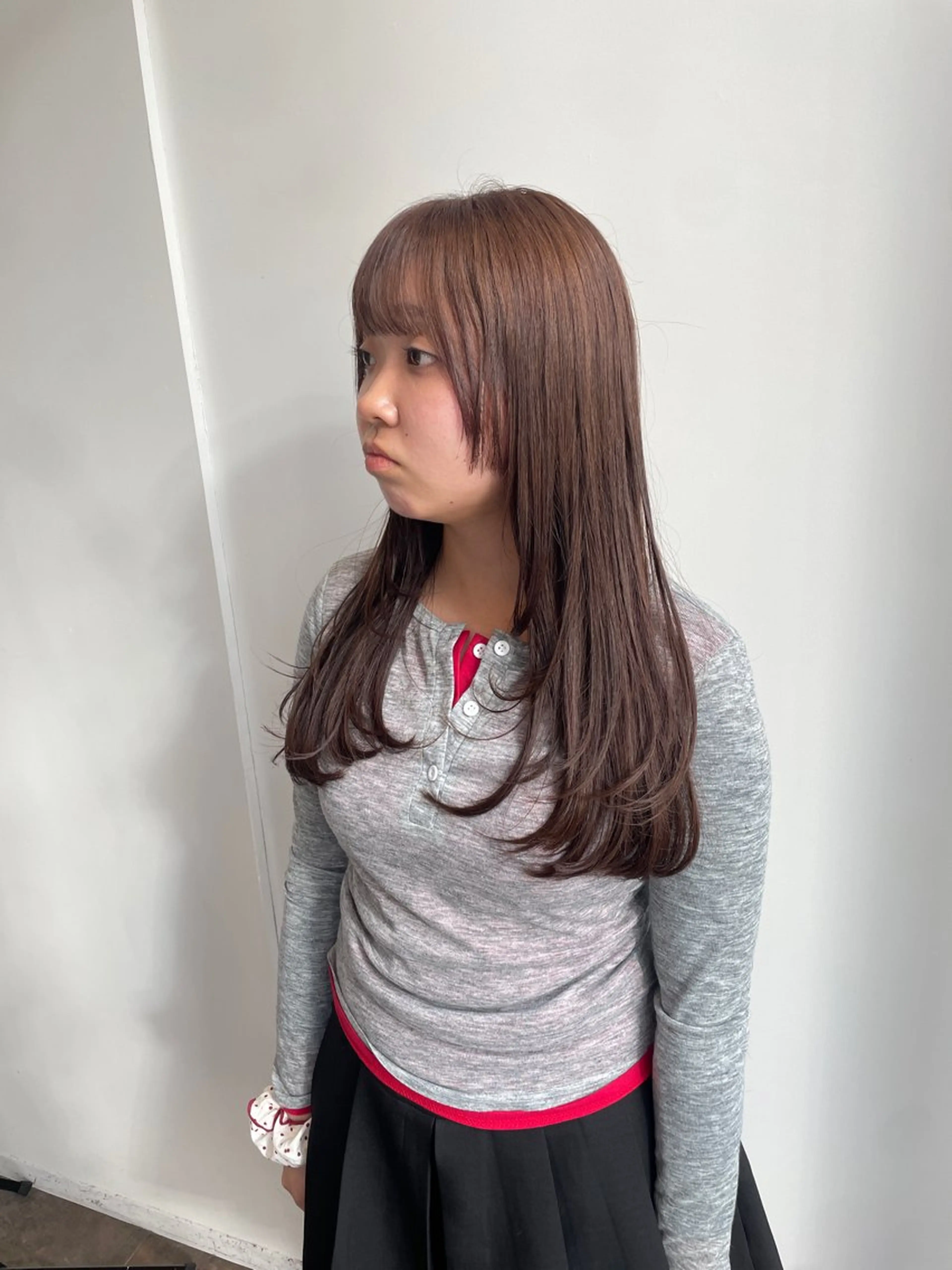 ロング カラー ブラウンカラー ココアブラウン ナチュラルカラー 児玉優香のヘアスタイル