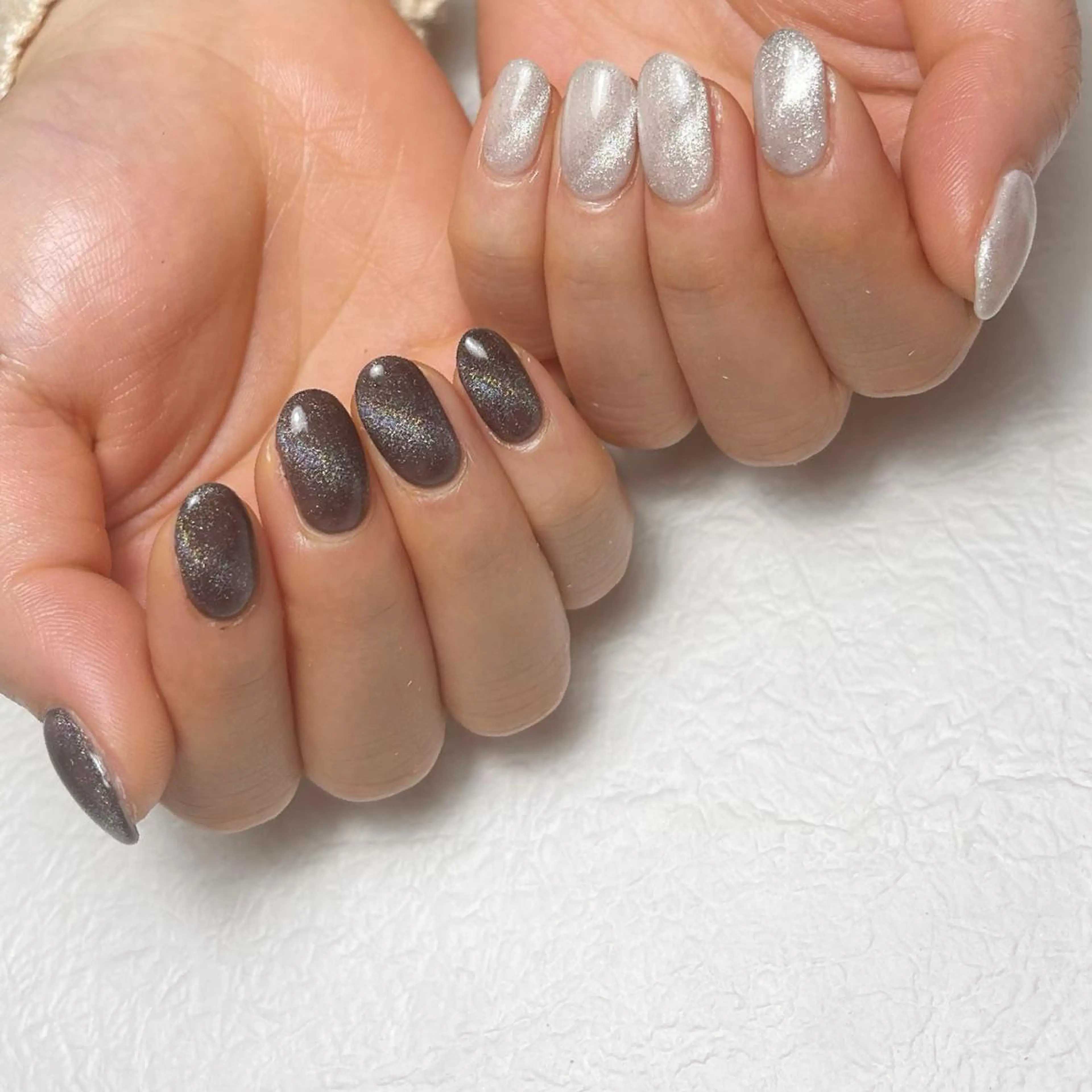 ネイル アートネイル ジェルネイル キラキラネイル 韓国ネイル マグネットネイル Y nail なんば堀江店のネイルデザイン