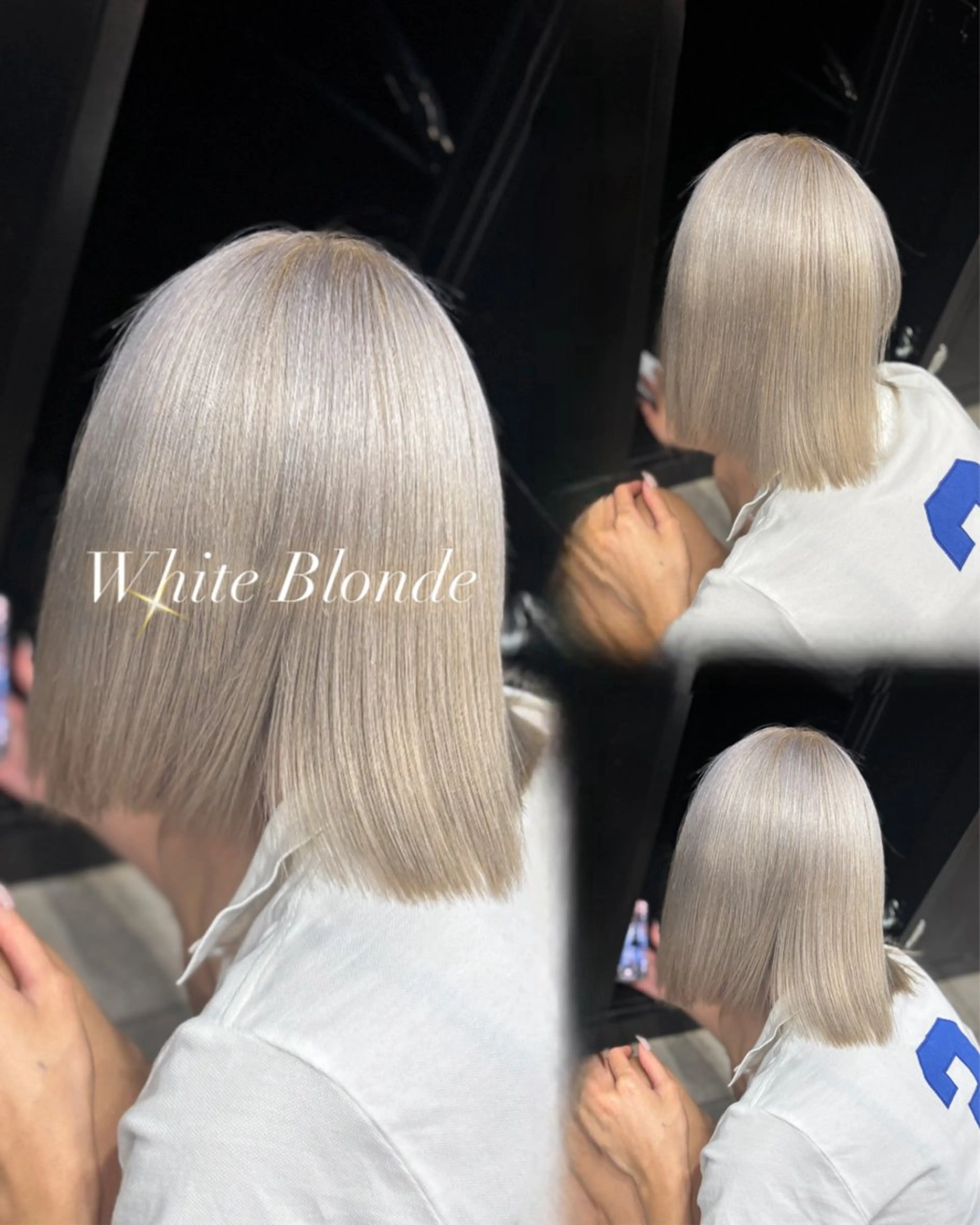 ショート カラー ブリーチ ブロンド ハイトーンカラー ホワイトブロンド エクステ カット ヘアカラー トリートメント 横浜/エクステ特化× 艶カラー/あいかのヘアスタイル