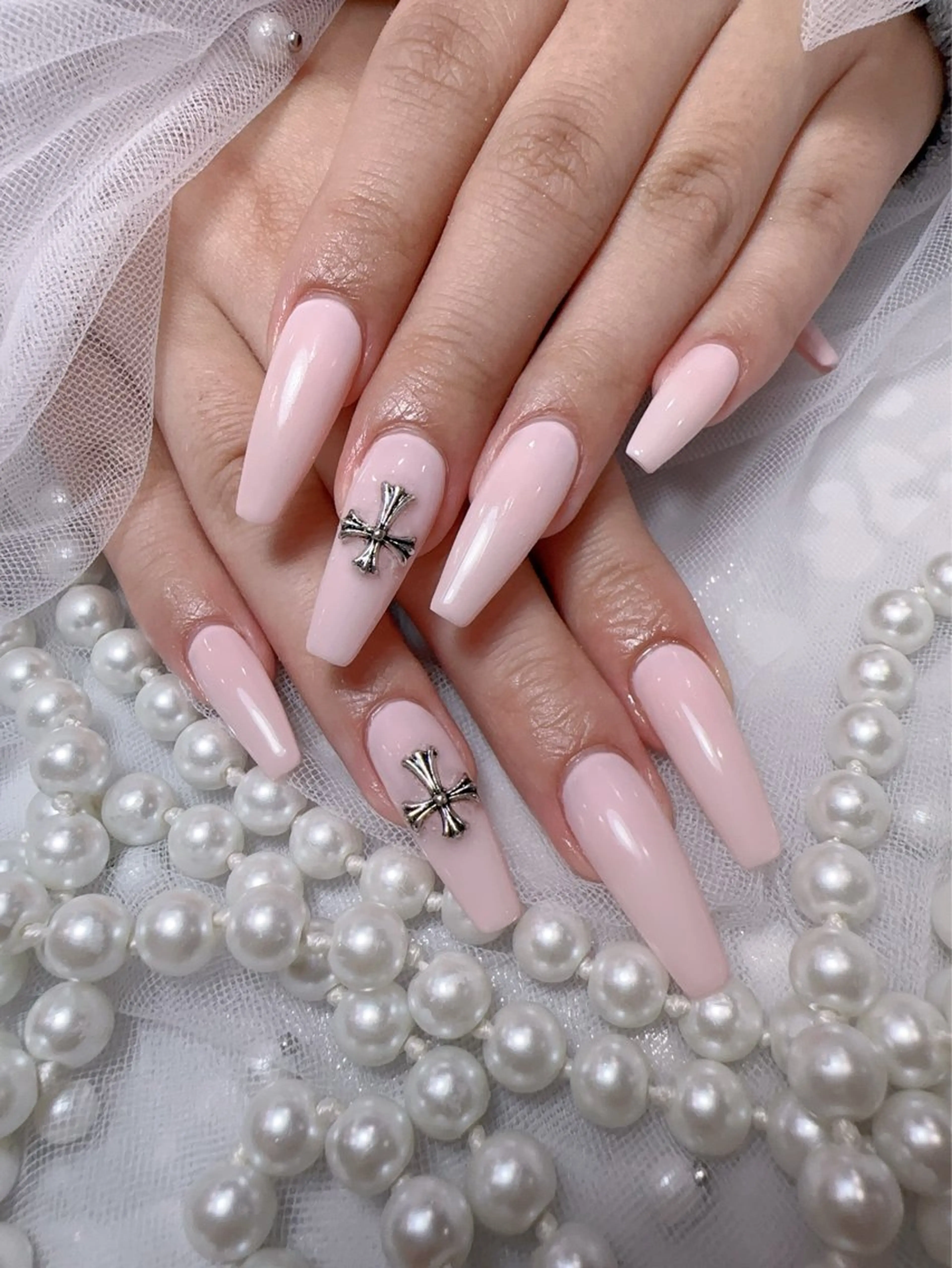 ネイル アートネイル フラッシュネイル フレンチネイル ジェルネイル ガラスフレンチ ハンドネイル You&Me Miyuのネイルデザイン