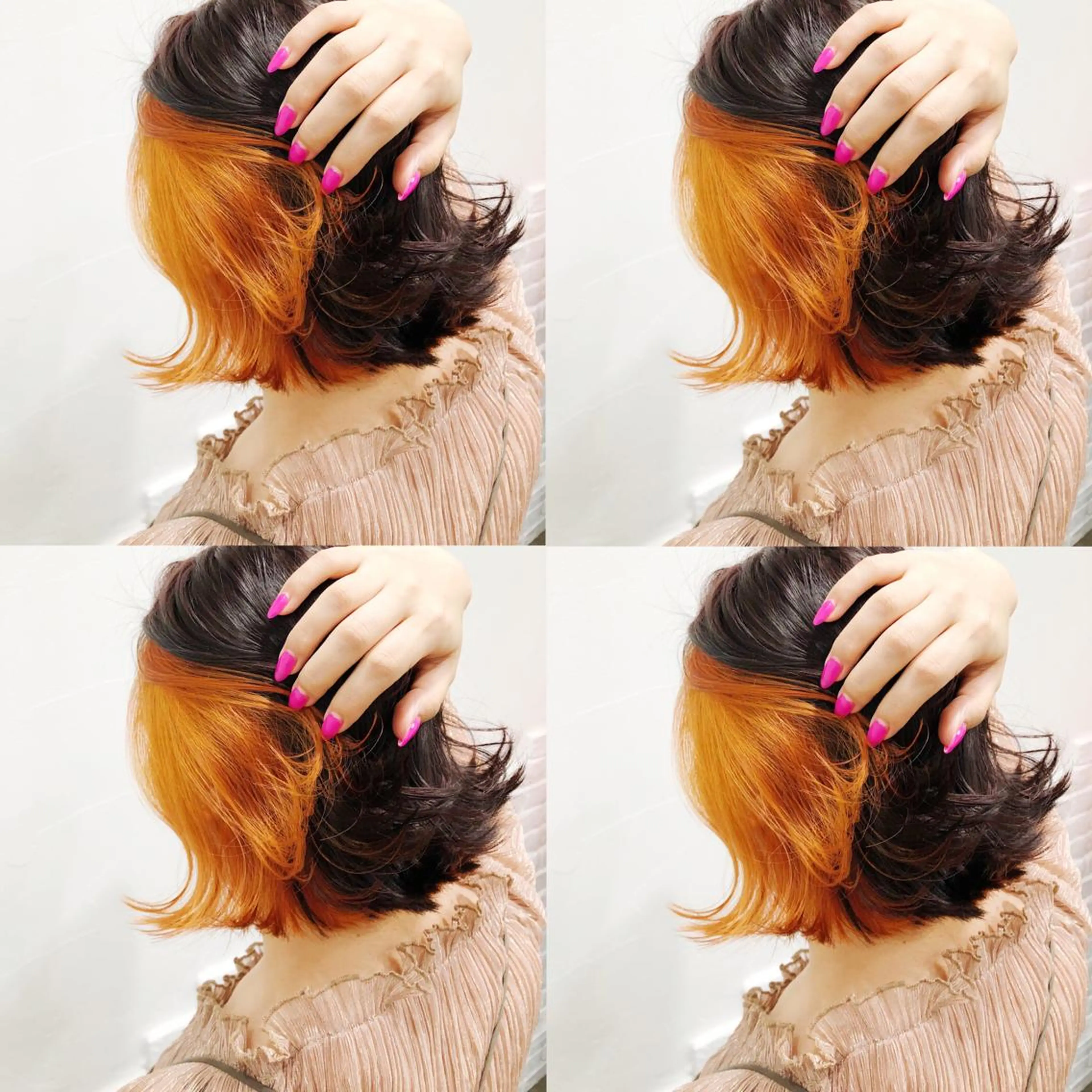 ショート カラー ヘアアレンジ メンズ キッズ ヘアカラー トリートメント 💟Chloe原宿店 🩶ハイトーンのヘアスタイル