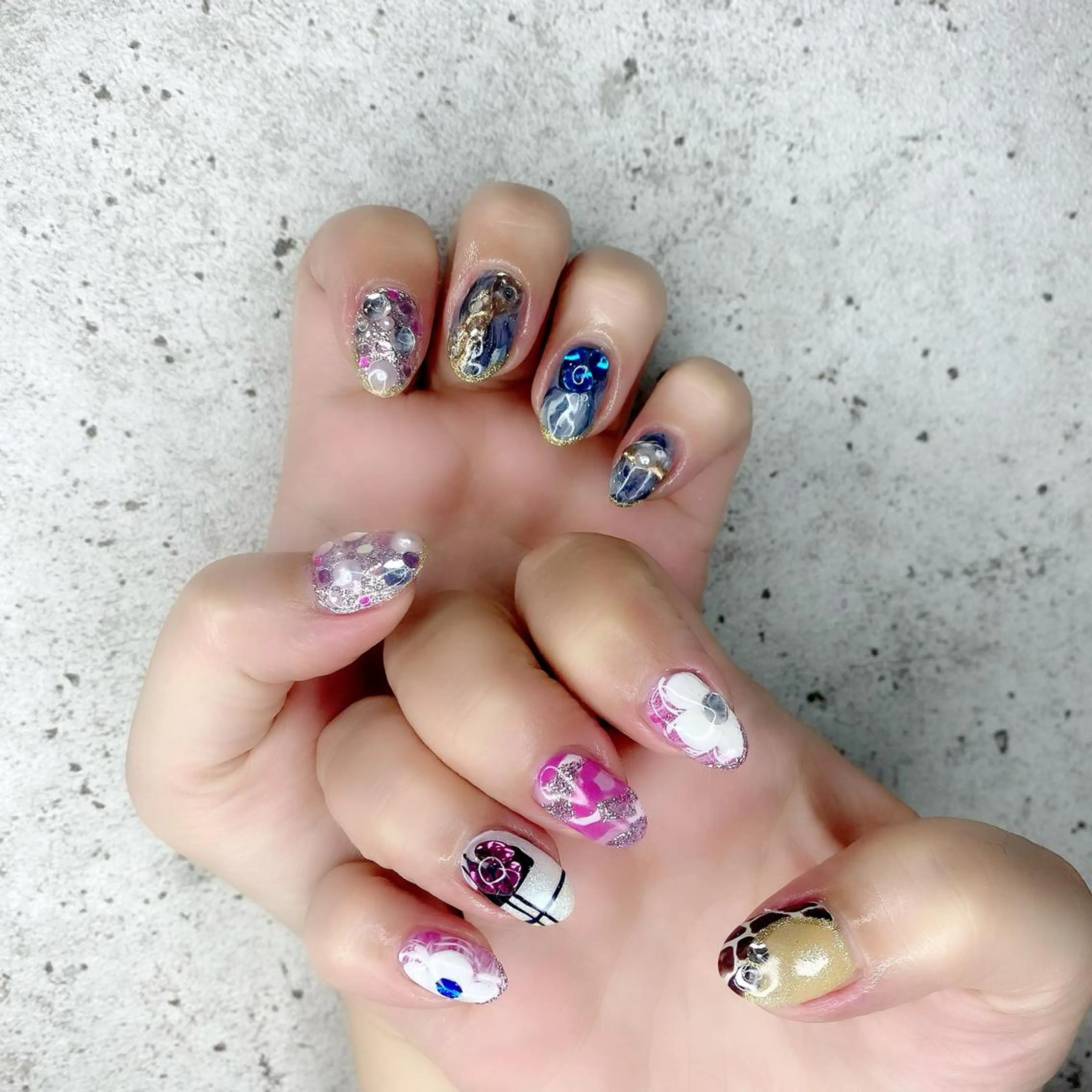 セミロング カラー パーマ ヘアアレンジ メンズ キッズ ネイル マツエク・マツパ アイブロウ アートネイル ハンドネイル Salon Ｋのネイルデザイン