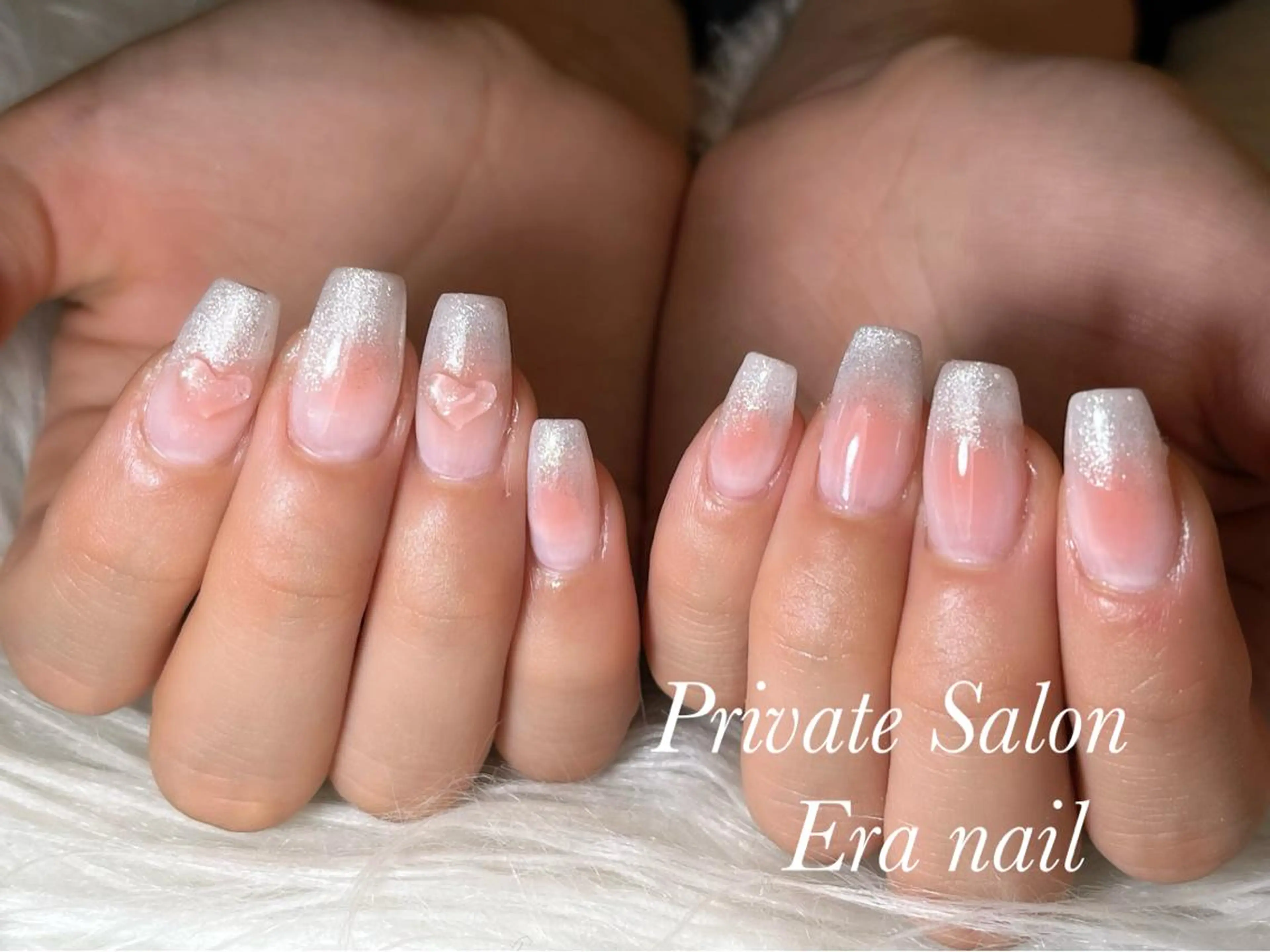 ネイル チークネイル グラデーション マグネットネイル スカルプネイル Era nailのネイルデザイン