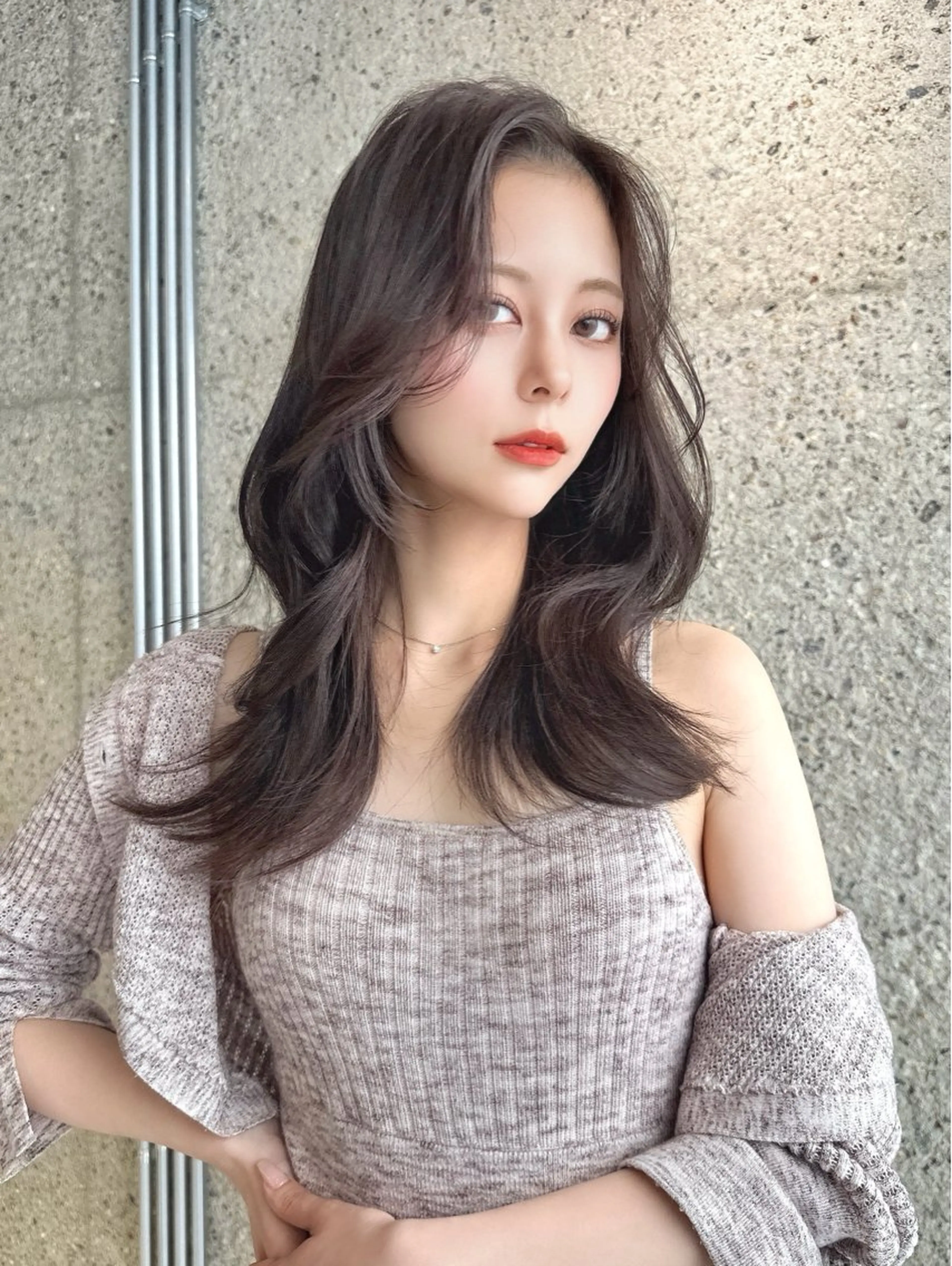 セミロング カラー くびれヘア 韓国風ヘア カット ヘアカラー トリートメント 韓国ヘア/レイヤー /大嶽佑馬のヘアスタイル