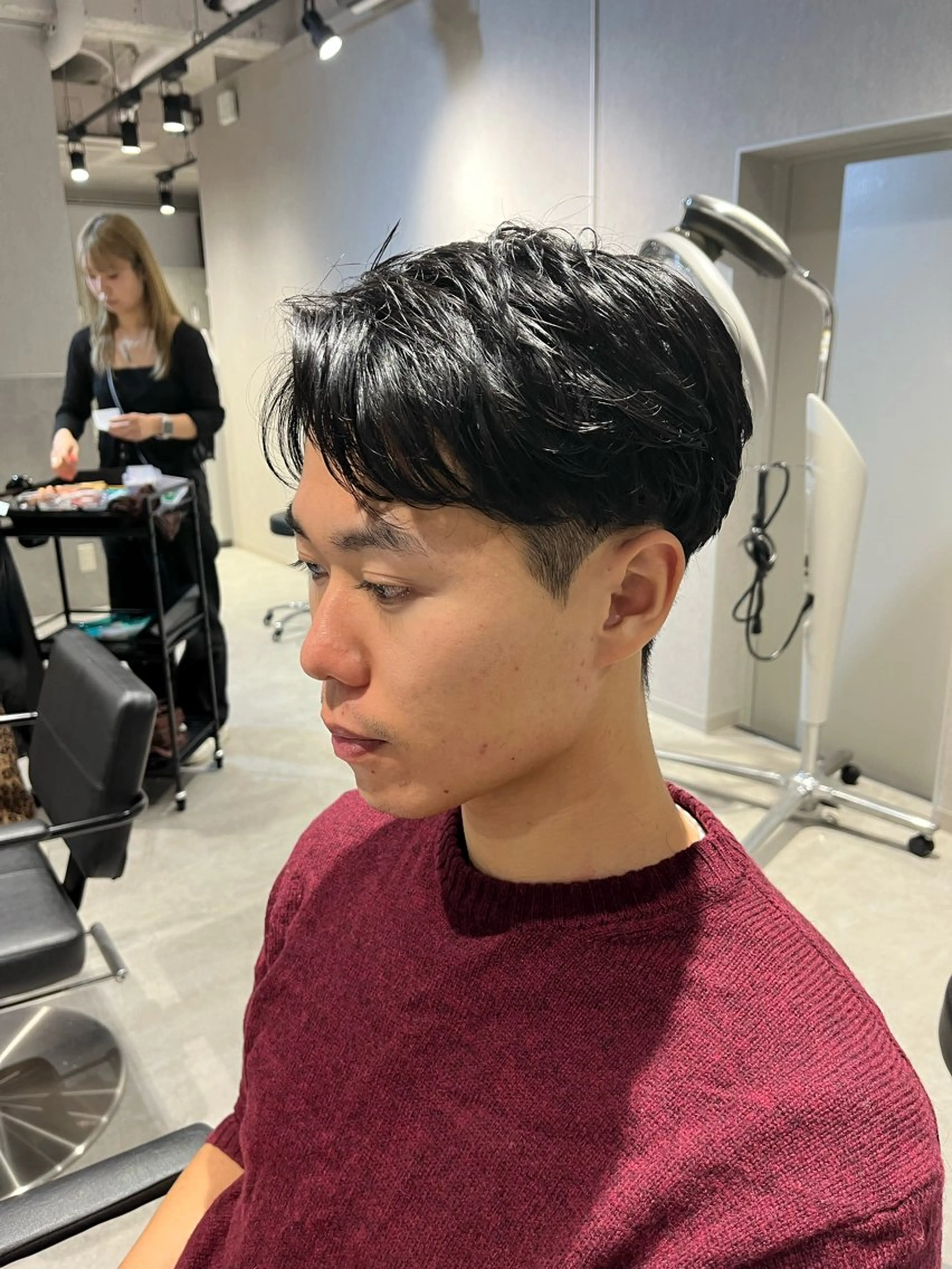 ショート メンズ センターパート メンズパーマ職人 パーマ🔥ritaのヘアスタイル