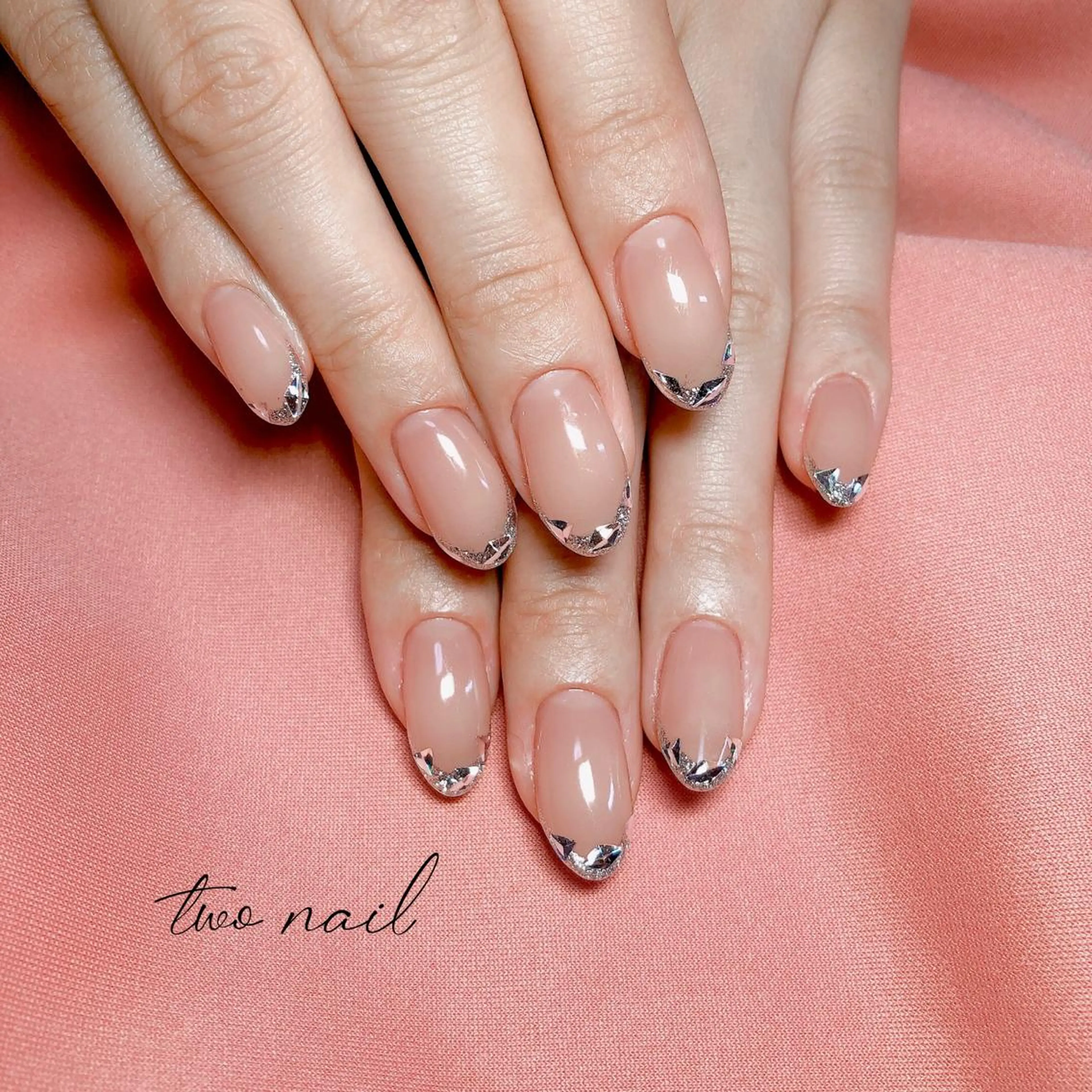 ネイル アートネイル フットネイル ハート ニュアンスネイル ホワイト two nailのネイルデザイン