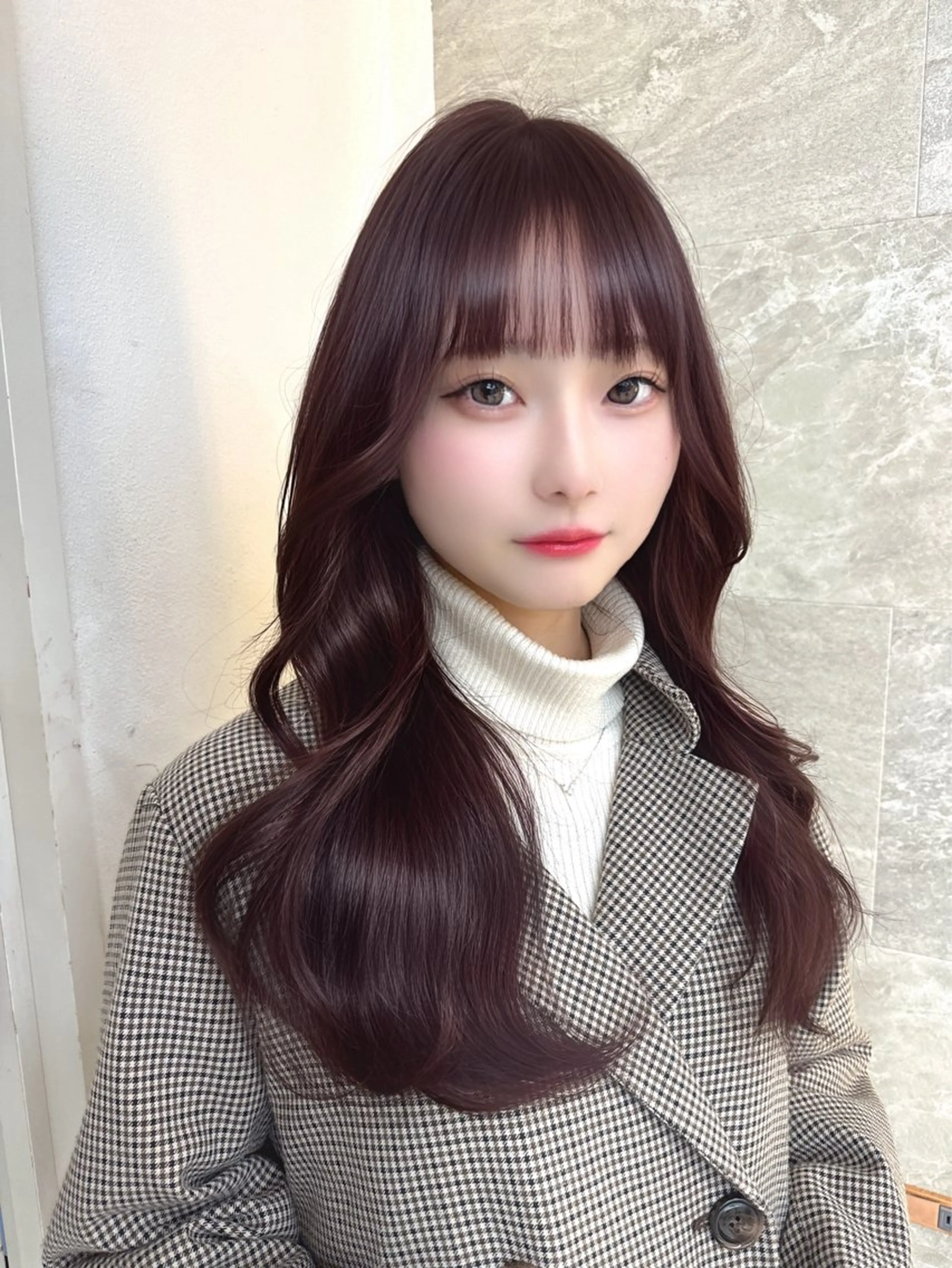 セミロング カット 縮毛矯正 トリートメント レイヤー/韓国❣️ 髪質改善/e_kiのヘアスタイル