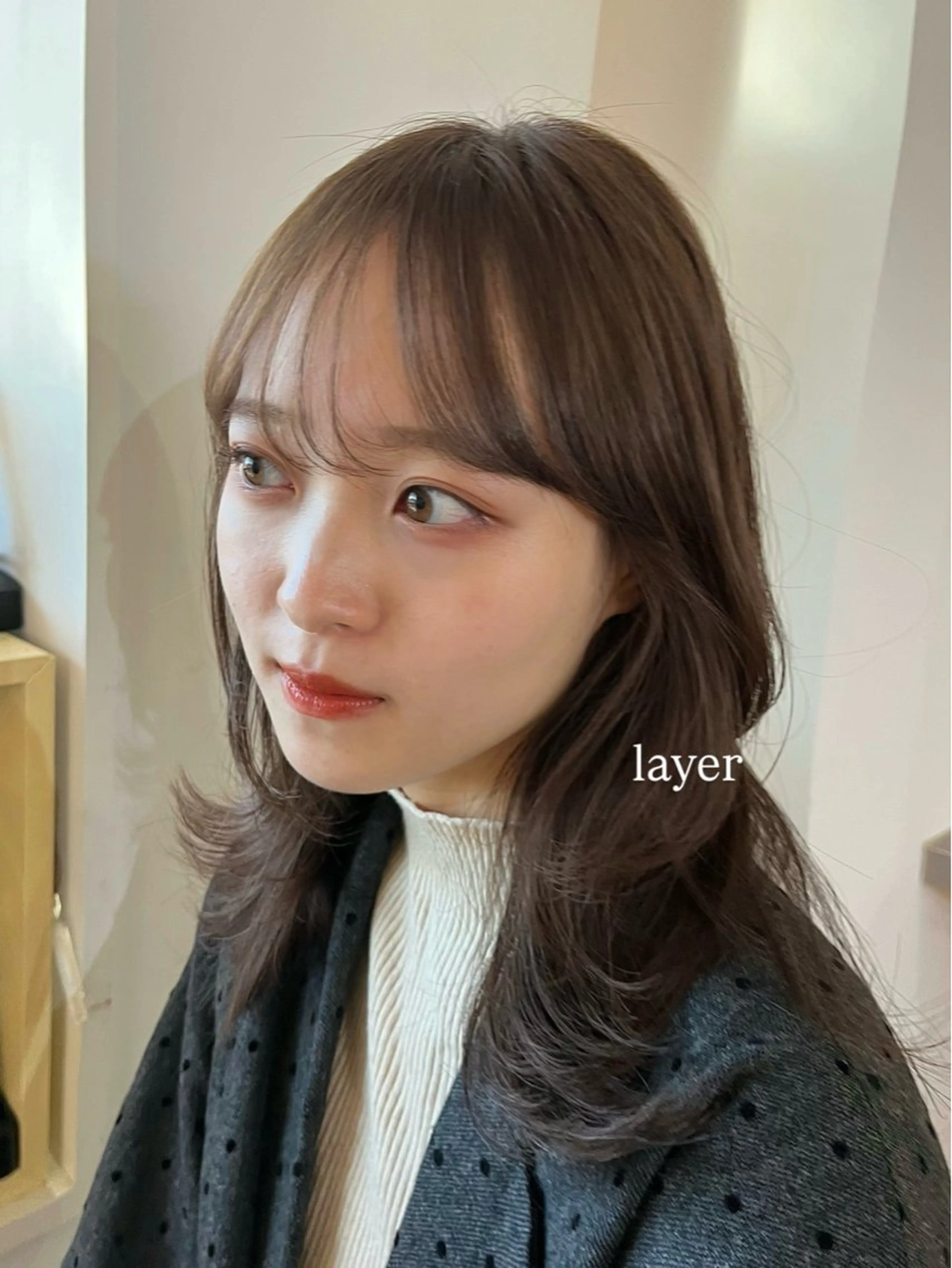 ミディアム カット ヘアカラー トリートメント ヘアセット 🫧レイヤー/暖色 /ベージュMAI🫧のヘアスタイル