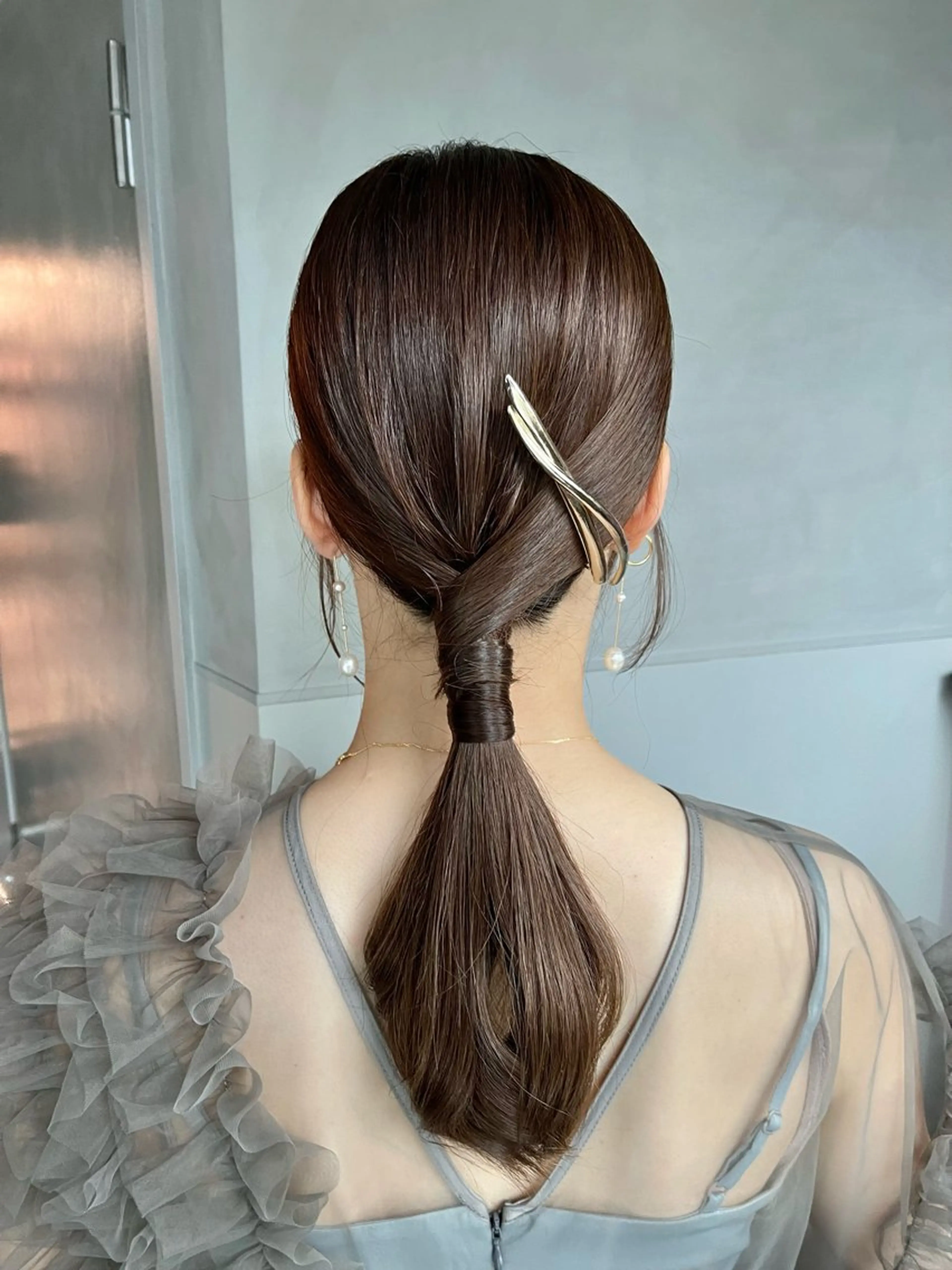 ヘアアレンジ ポニーテール 結婚式・ブライダル 卒業式のヘアスタイル ヘアセット charm《銀座》 ヘアセット/縮毛矯正のヘアスタイル