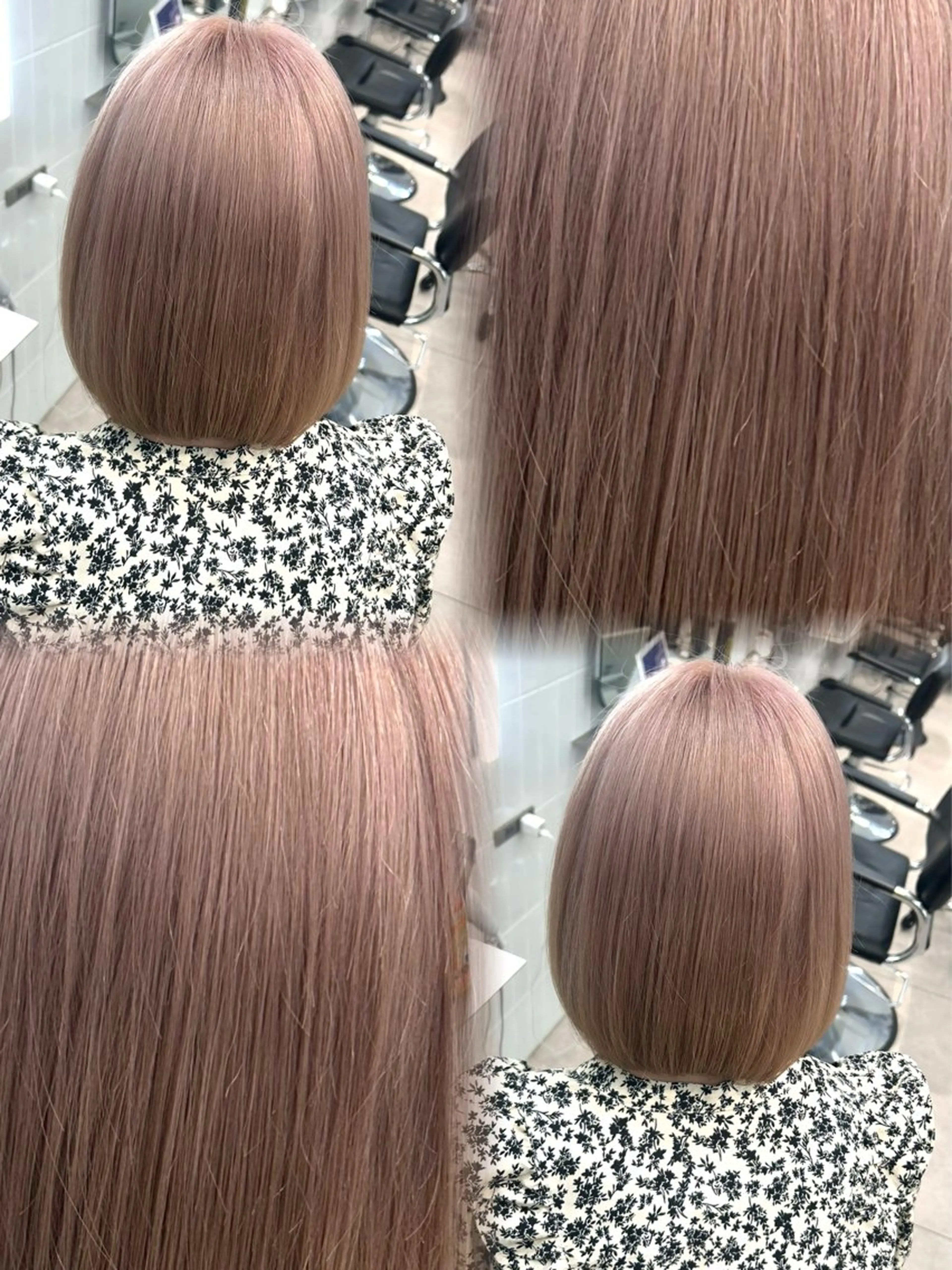 ミディアム カラー ヘアカラー 🫧ミルクティー ブリーチRIKU🫧のヘアスタイル