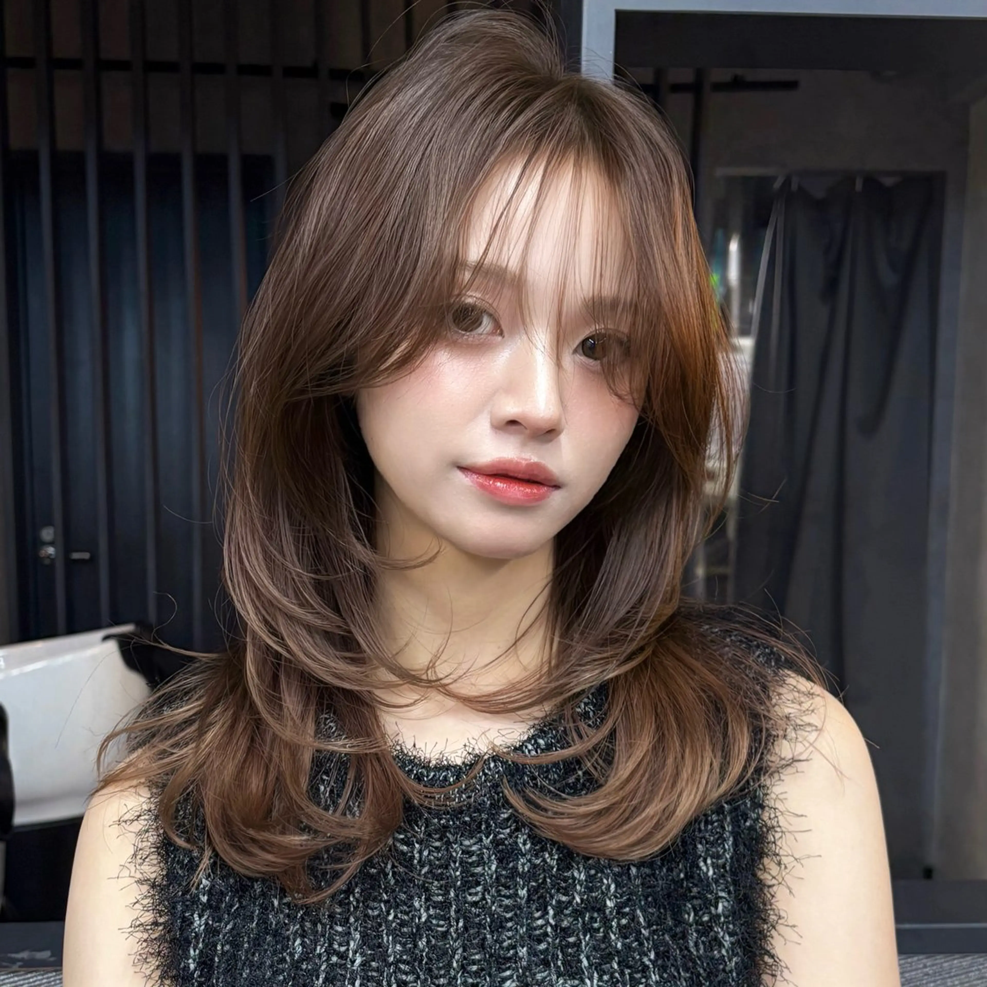 セミロング カラー カット ヘアカラー トリートメント レイヤー髪質改善 ハッシュカット/新宿のヘアスタイル