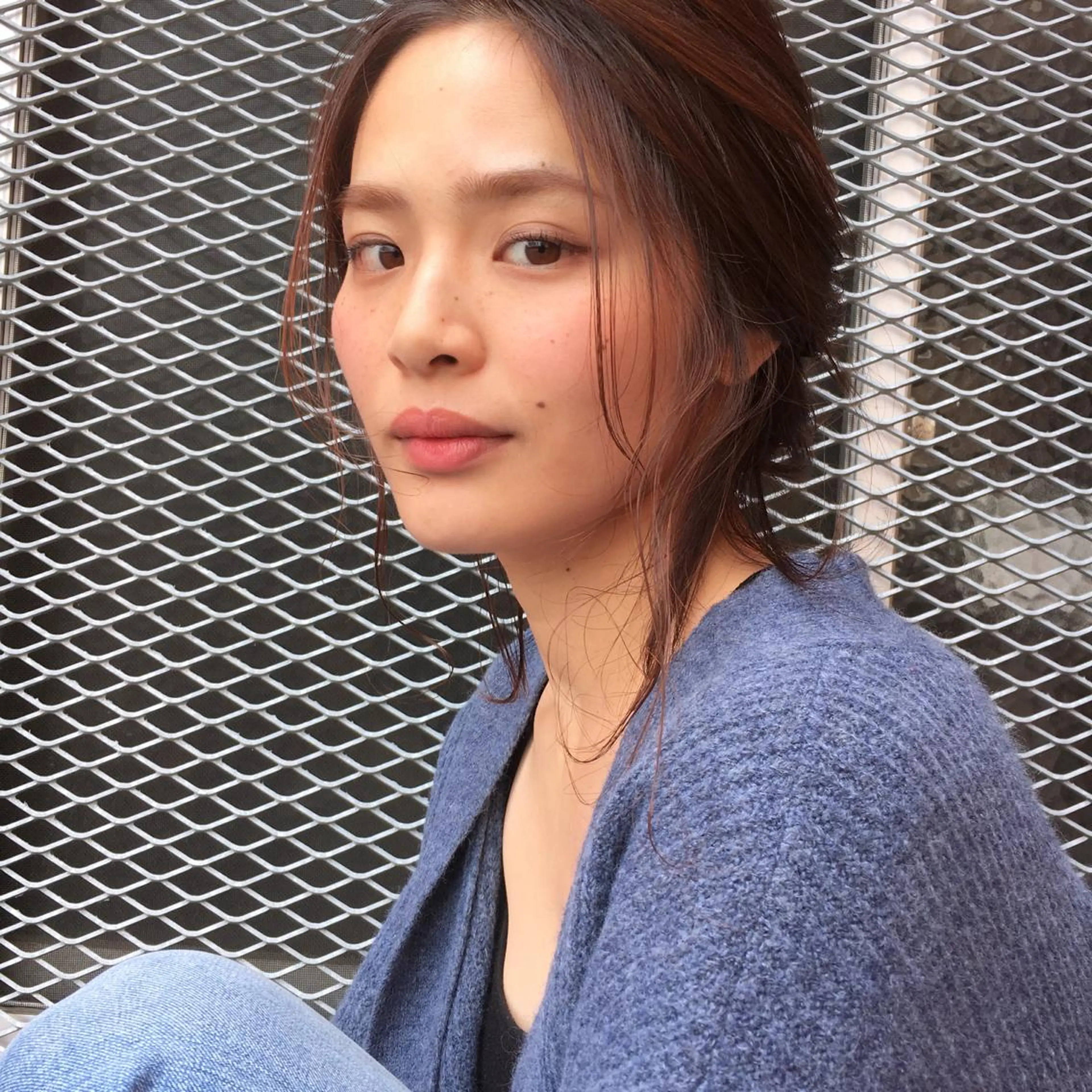 セミロング カラー ヘアアレンジ 薬院:今泉/上川美幸 ボブ/顔周りレイヤーのヘアスタイル