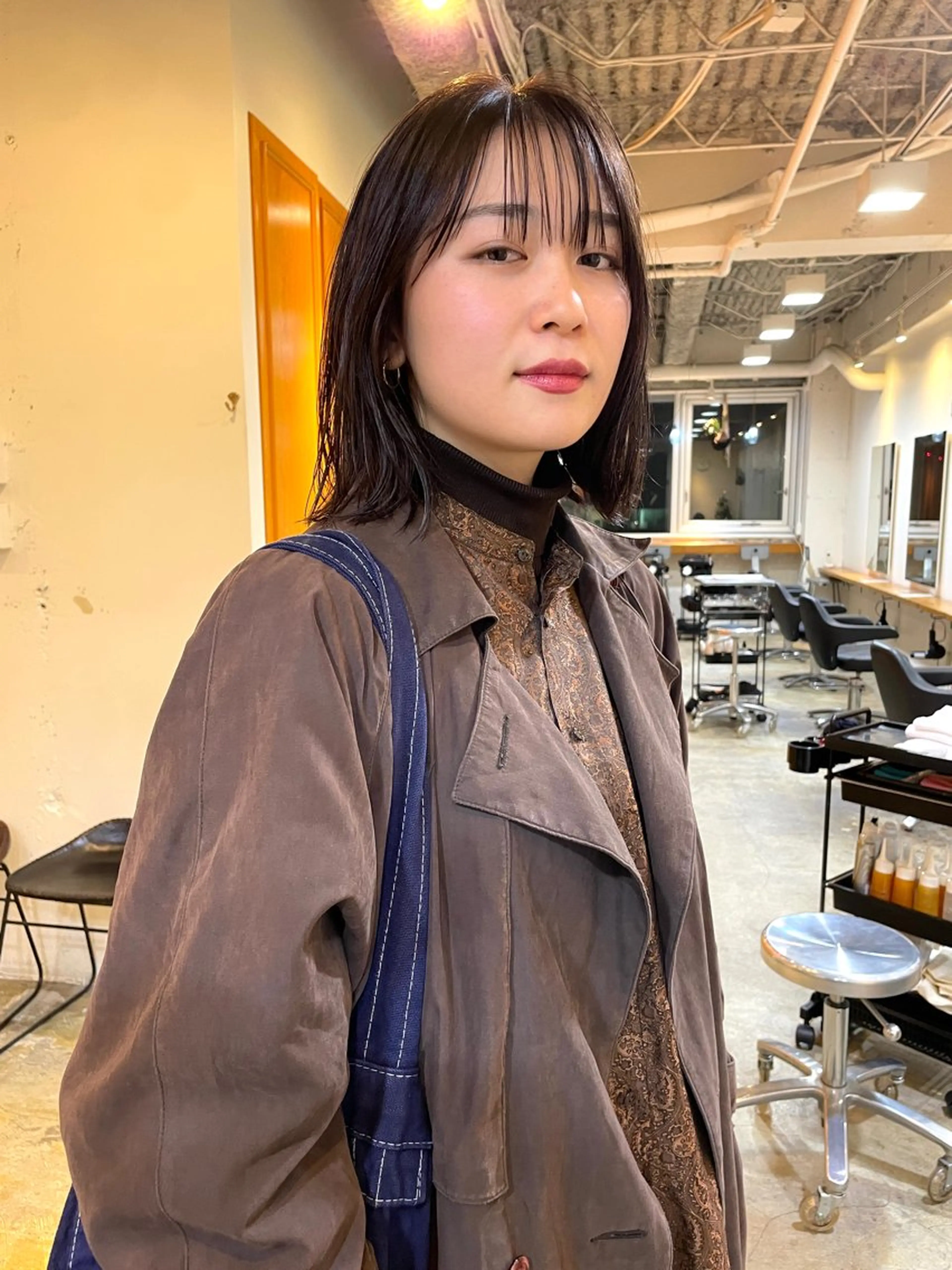 ミディアム カラー ボブ カット ヘアカラー トリートメント レイヤー/似合わせ TAKUYAのヘアスタイル