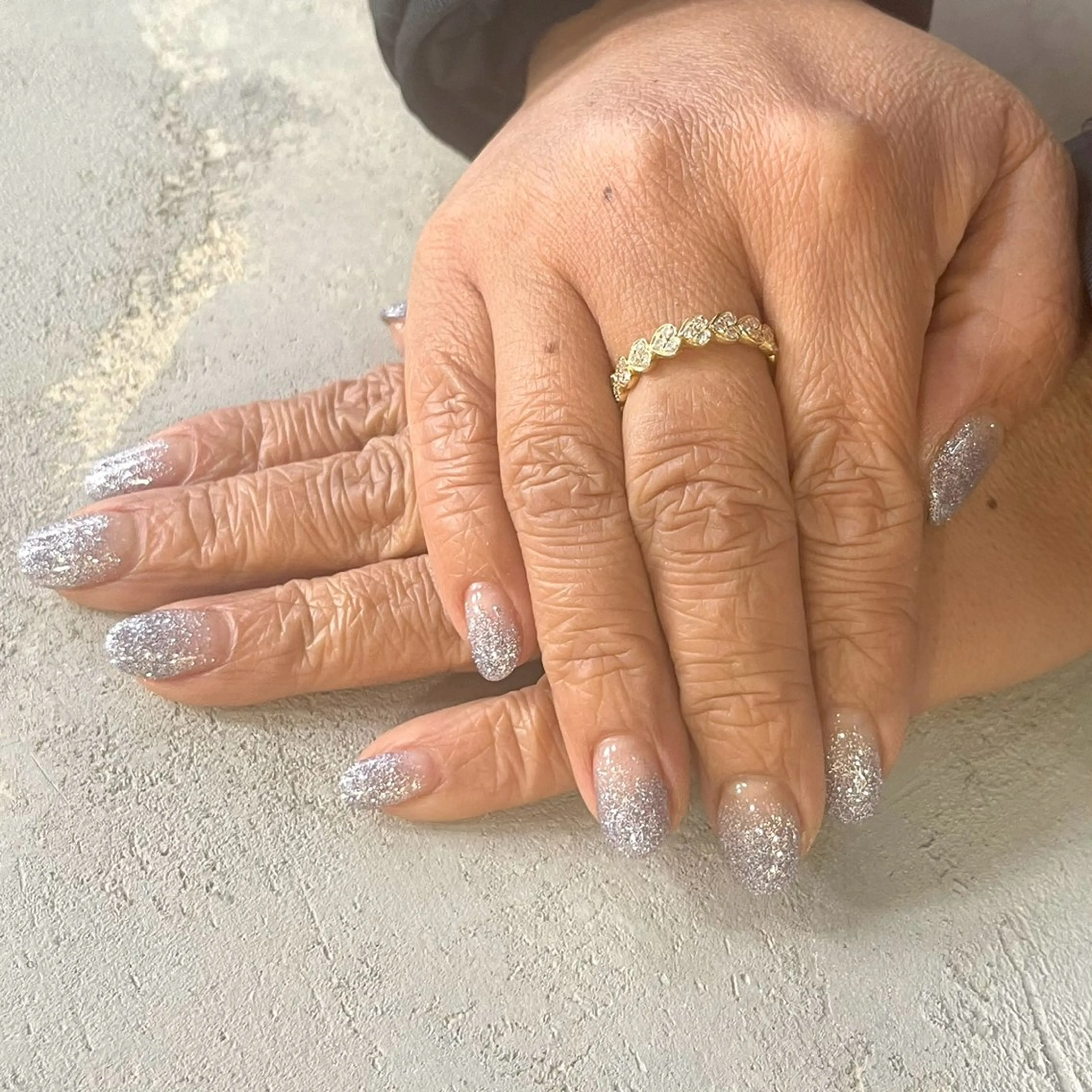 ネイル グラデーション ラメ(グリッター) ラメグラデーション Lealea nのネイルデザイン