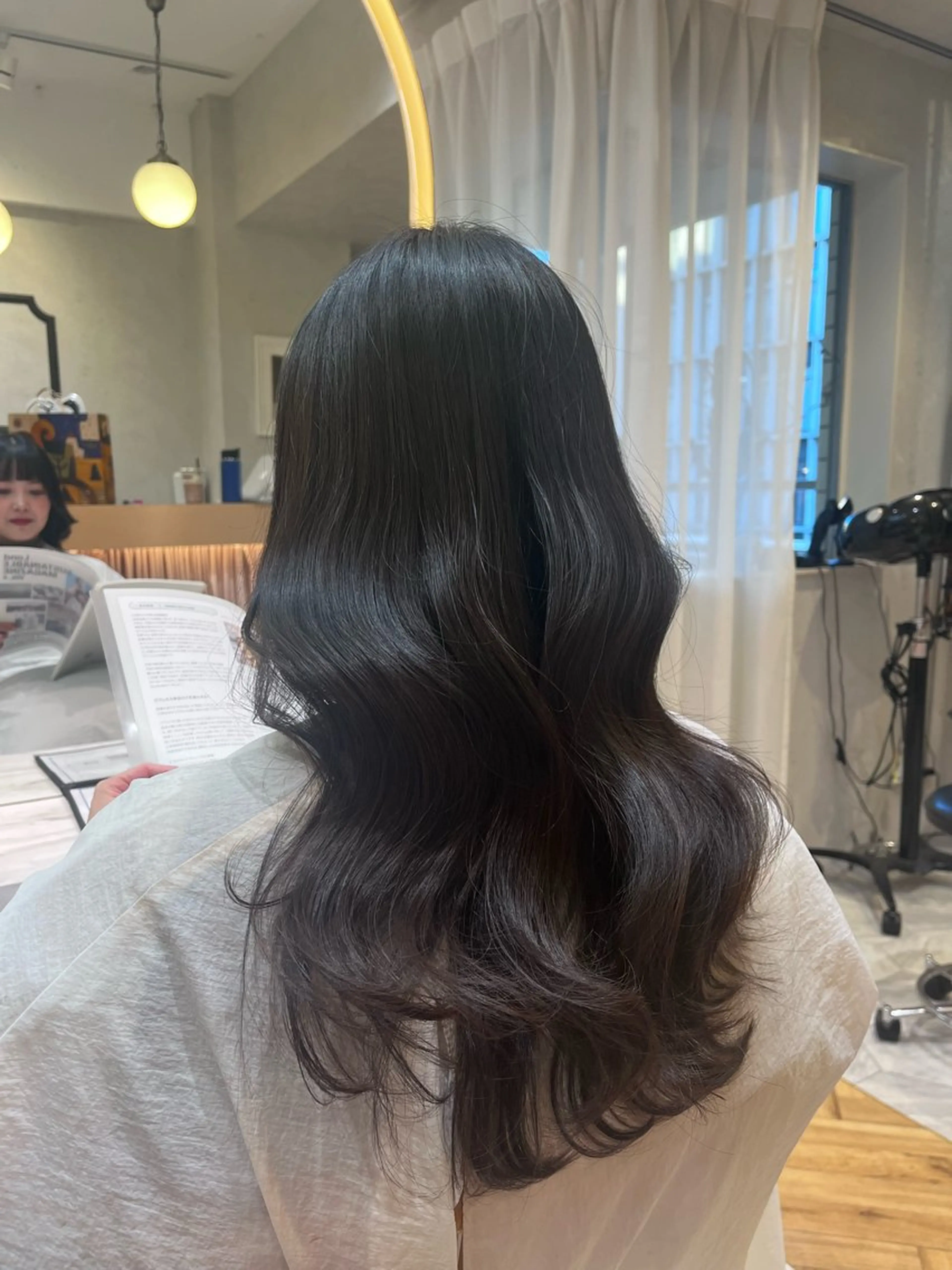 ミディアム 山崎/ボブ縮毛矯正 レイヤー髪質改善のヘアスタイル