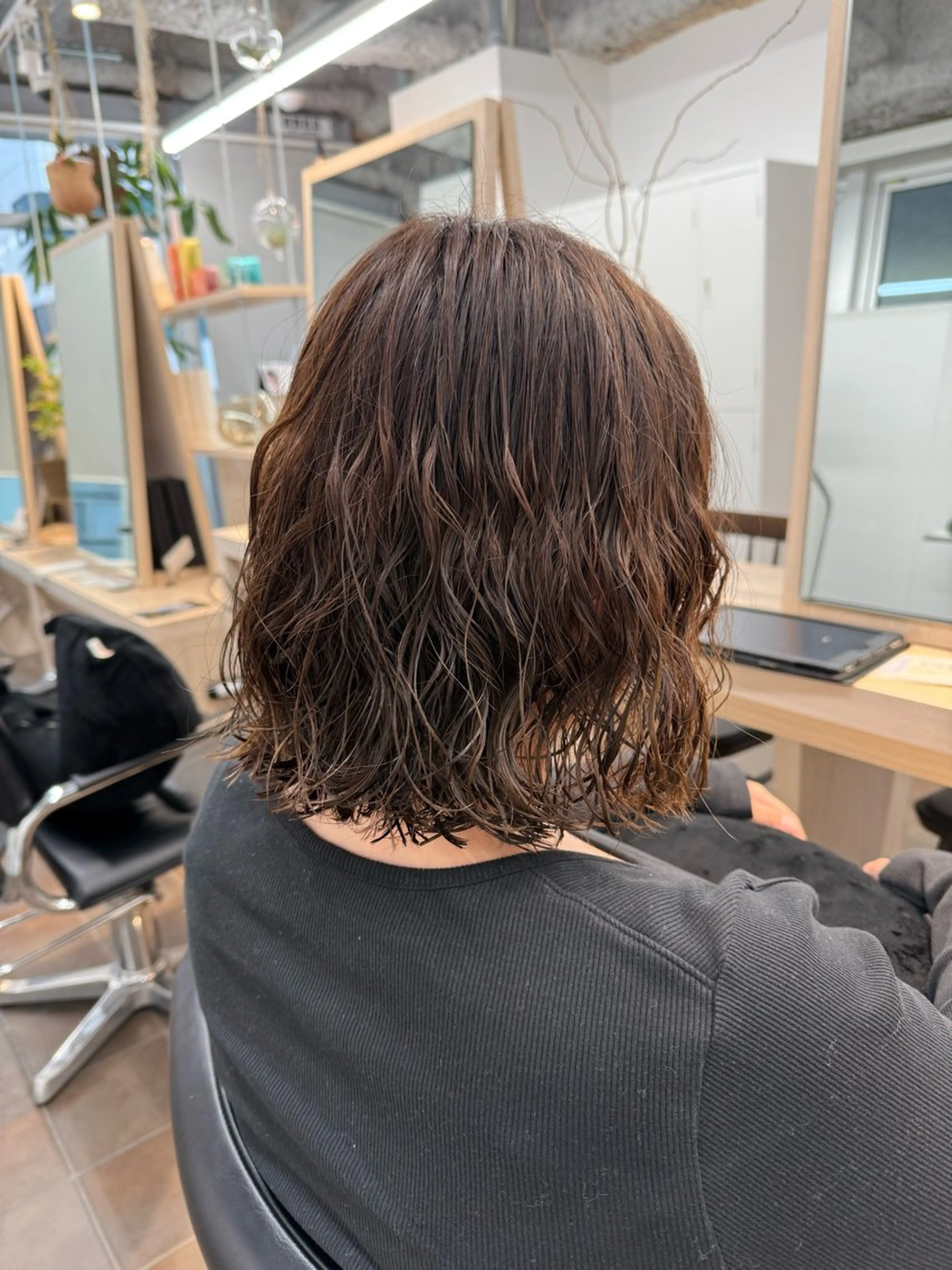 ミディアム ミディアムパーマ カット パーマ トリートメント miwa/ボブパーマ /モードボブのヘアスタイル