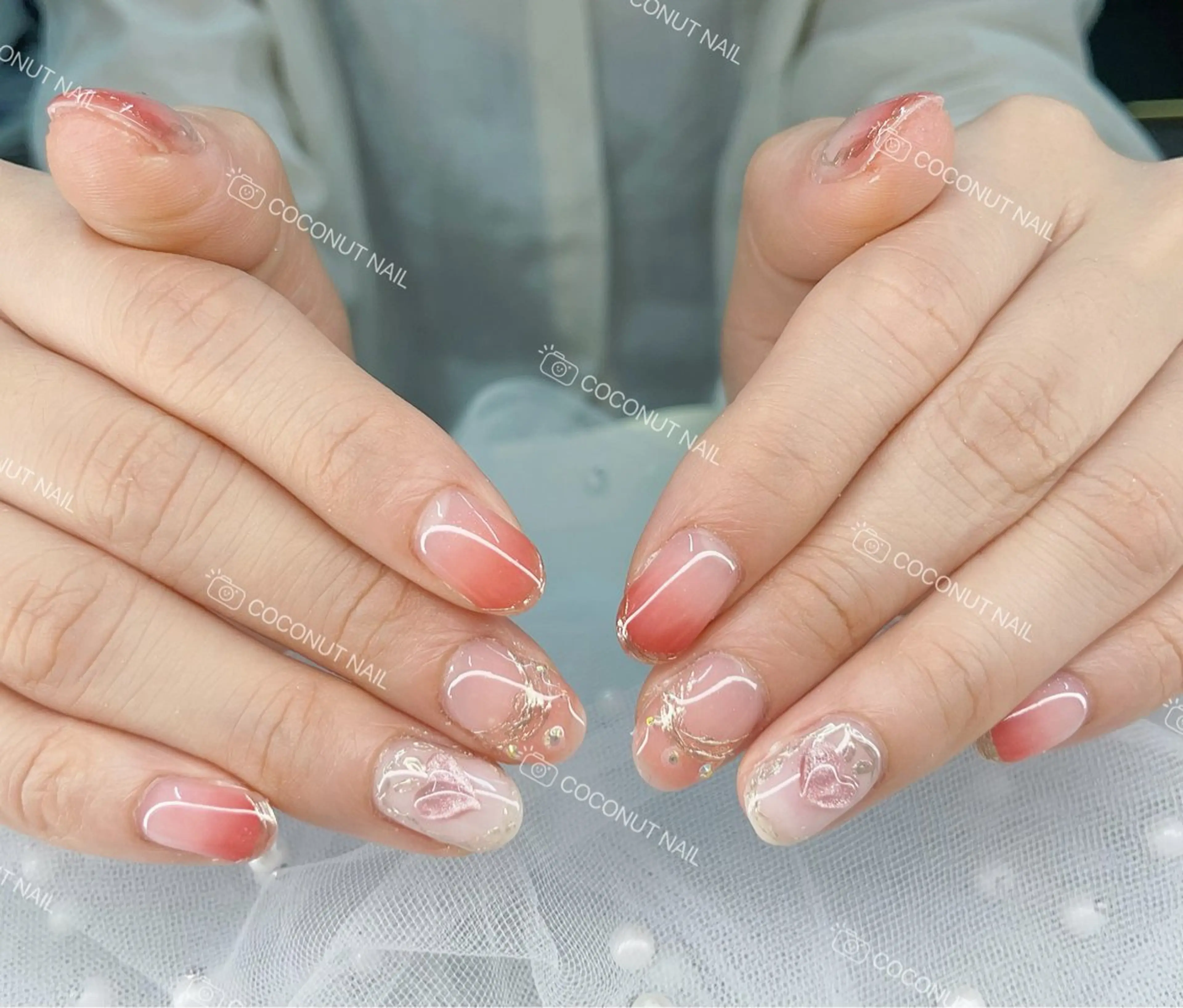 ネイル ハンドネイル 神田 ココナッツのネイルデザイン