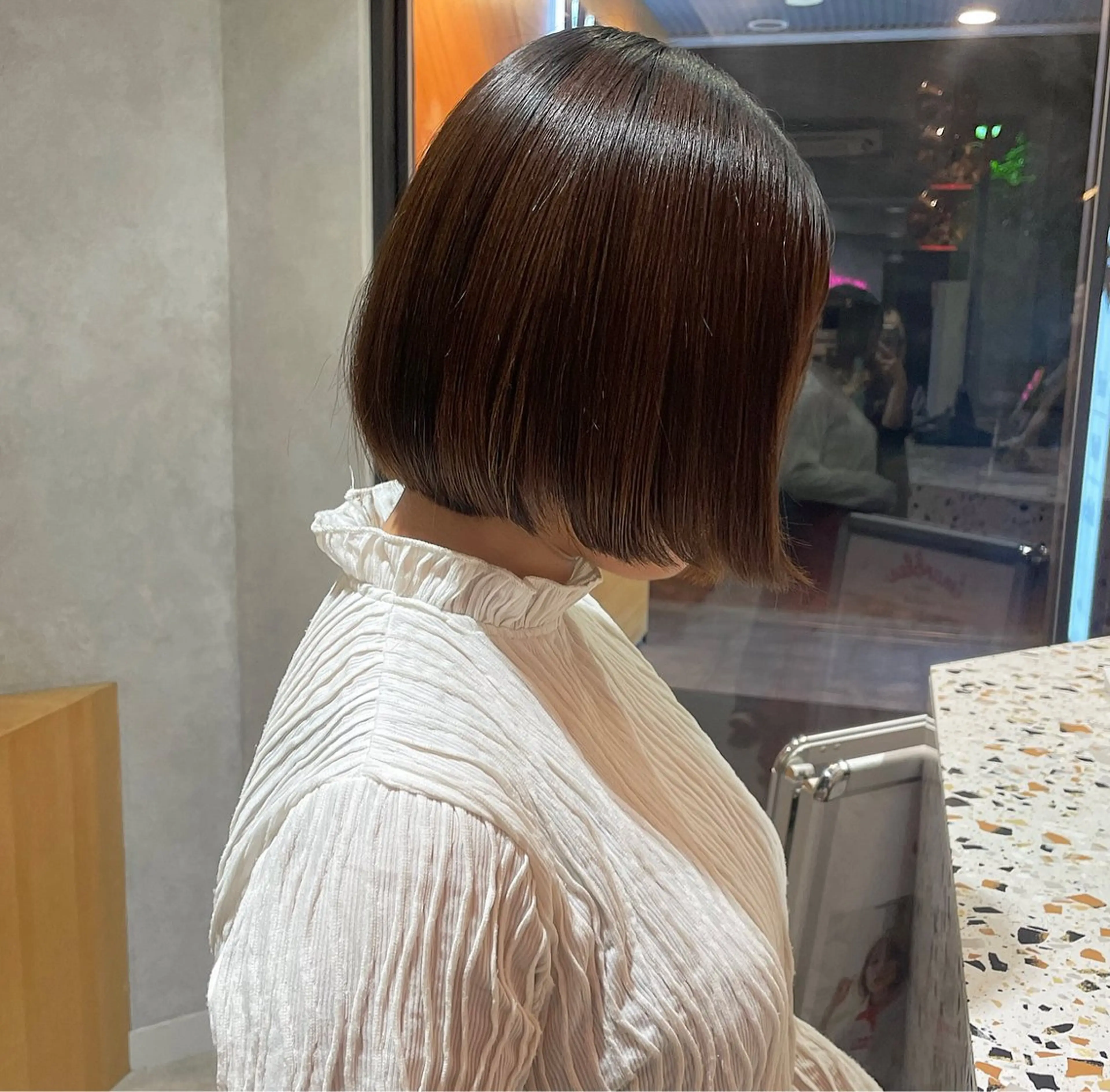 ショート カラー ボブ yumemiレイヤー ‎✴︎ 透明感カラーのヘアスタイル