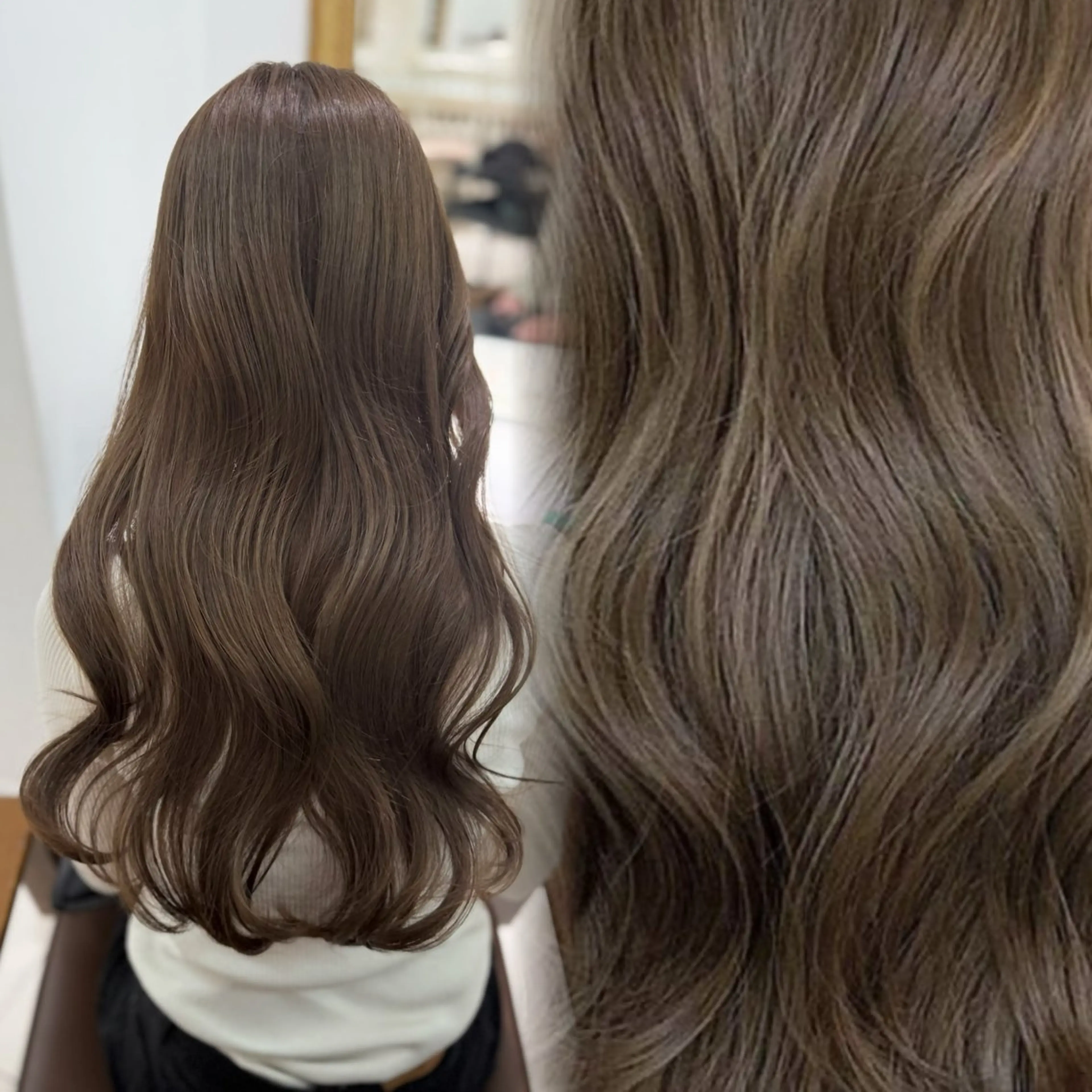 ロング カラー 透明感カラー ヘアカラー トリートメント ヘッドスパ 髪質改善”透け感" カラー/Hono🪞のヘアスタイル