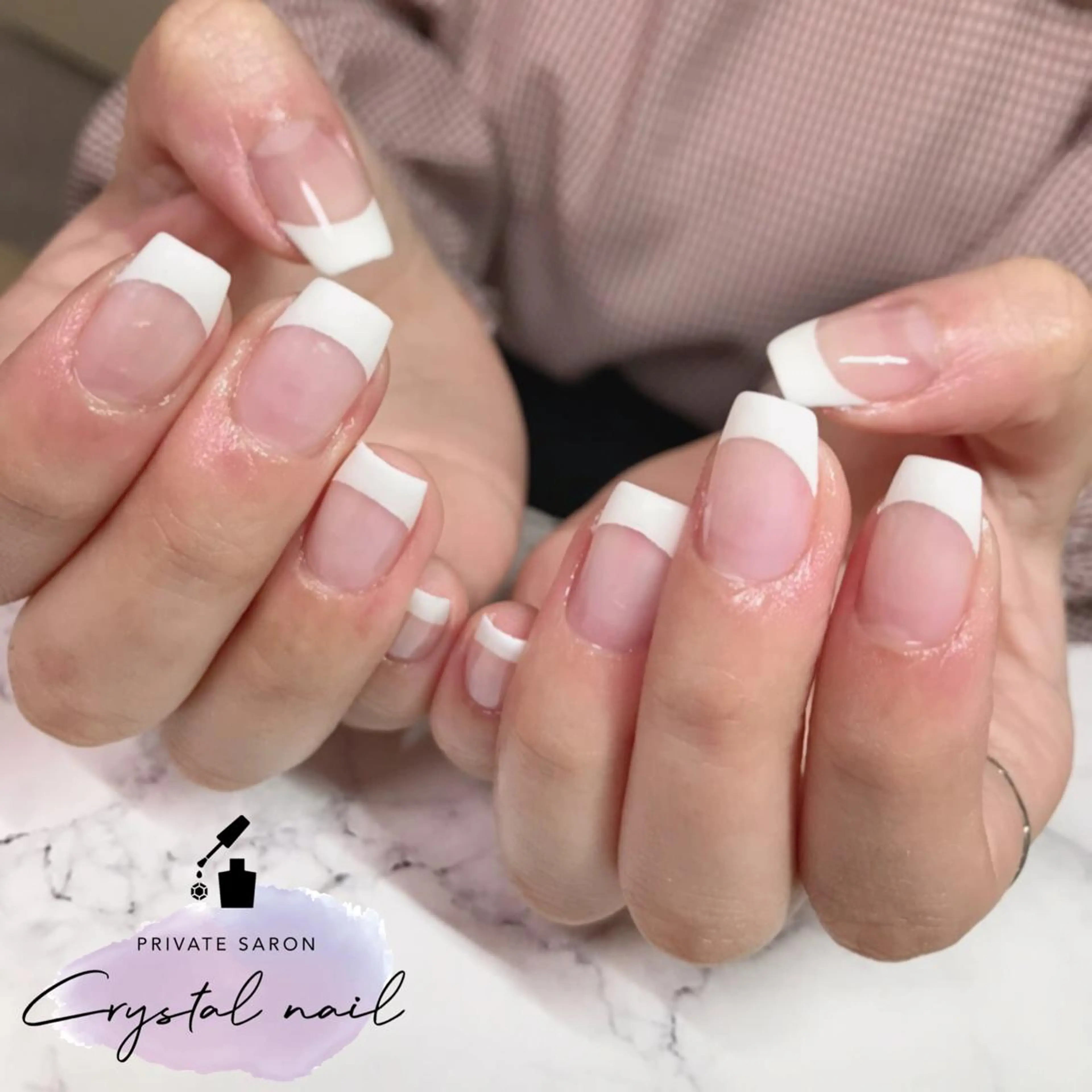 ネイル フレンチネイル シンプルネイル ハンドネイル SCENERY NAILのネイルデザイン