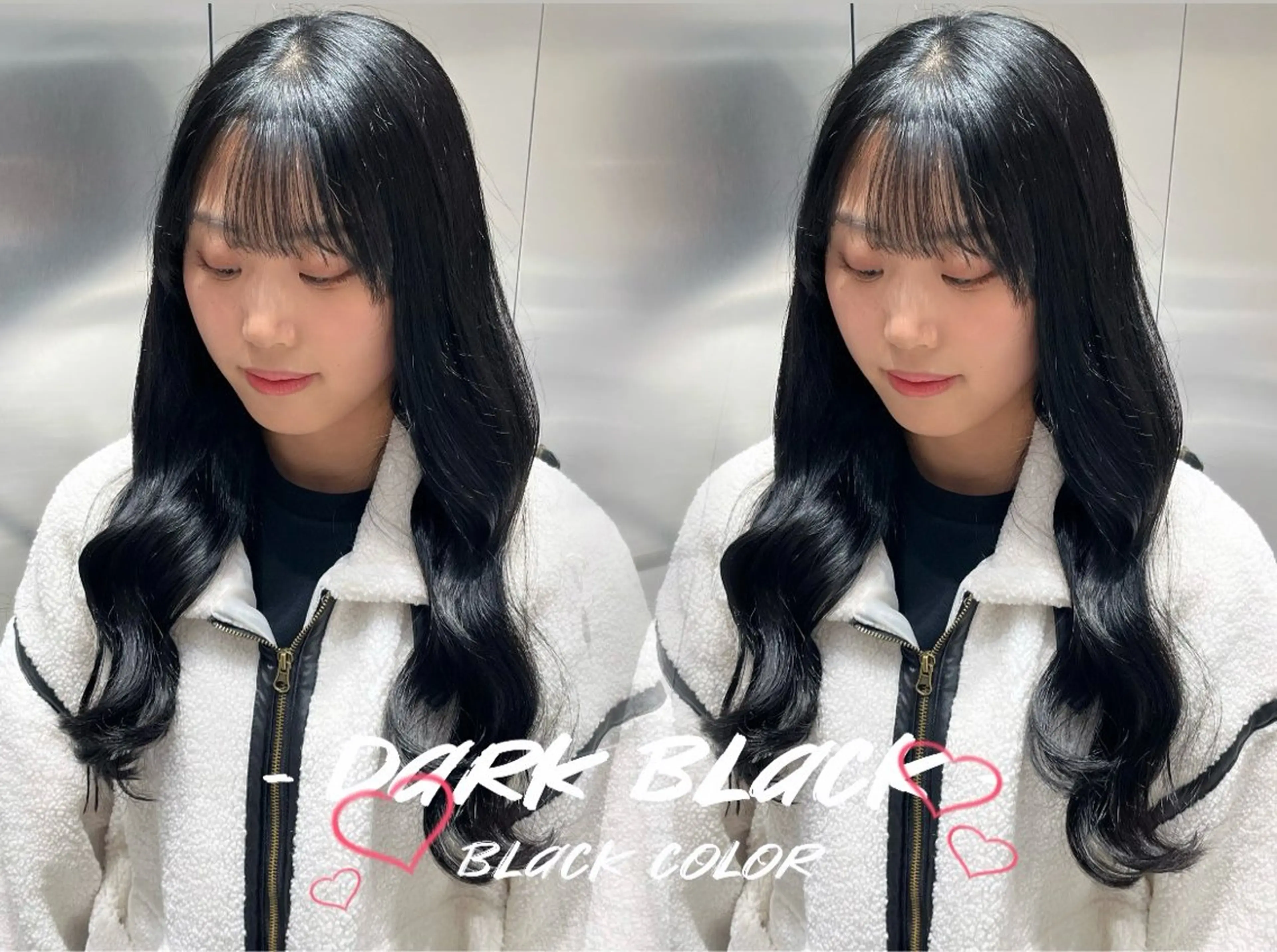 【.*📚学生必見📚*.🖤就活応援カラー🖤】似合わせカット➕暗髪カラー➕ベースTr💫の写真