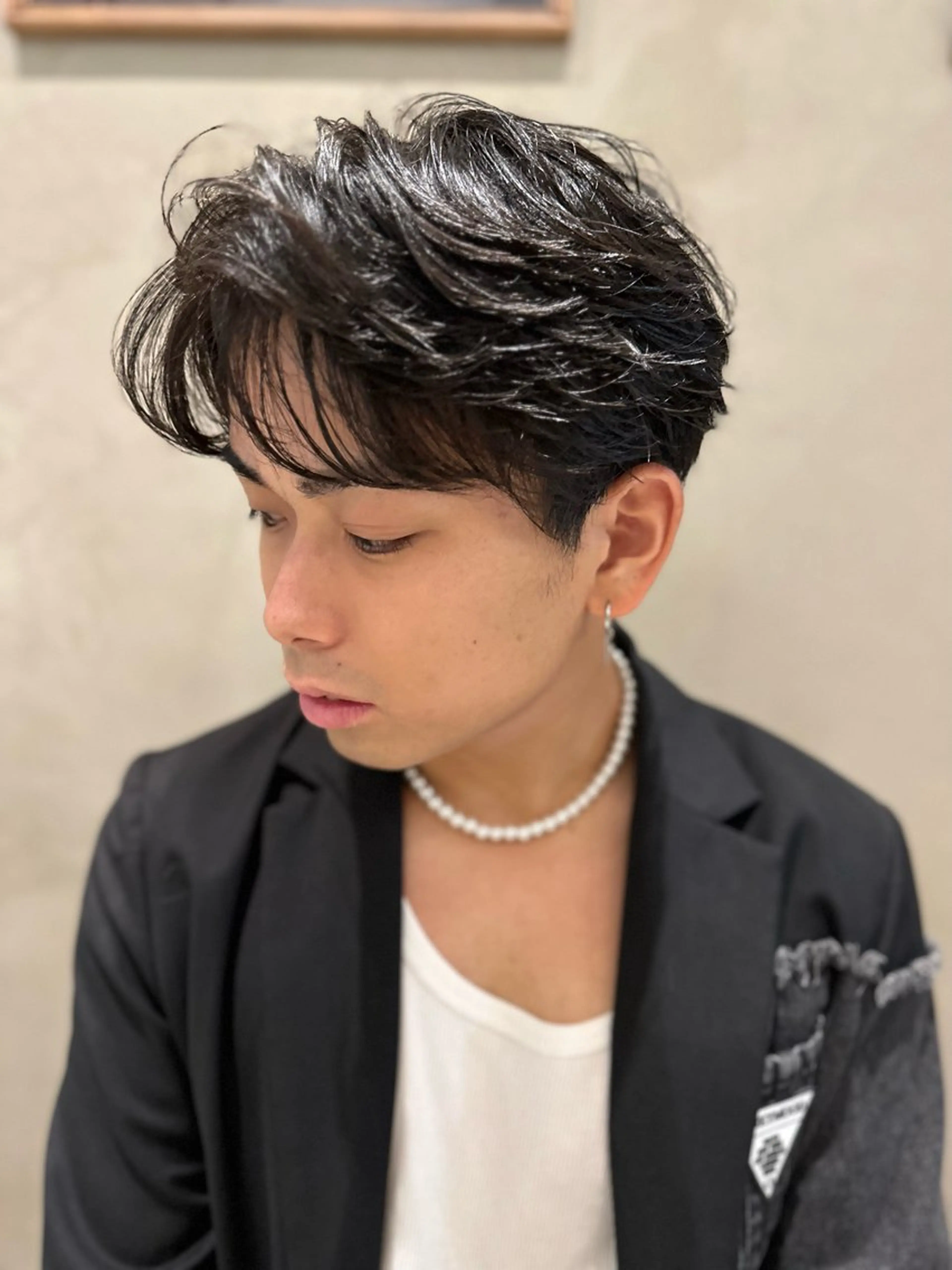 パーマ メンズ メンズパーマ ニュアンスパーマ 10月限定モニター 髪質改善美髪矯正のヘアスタイル