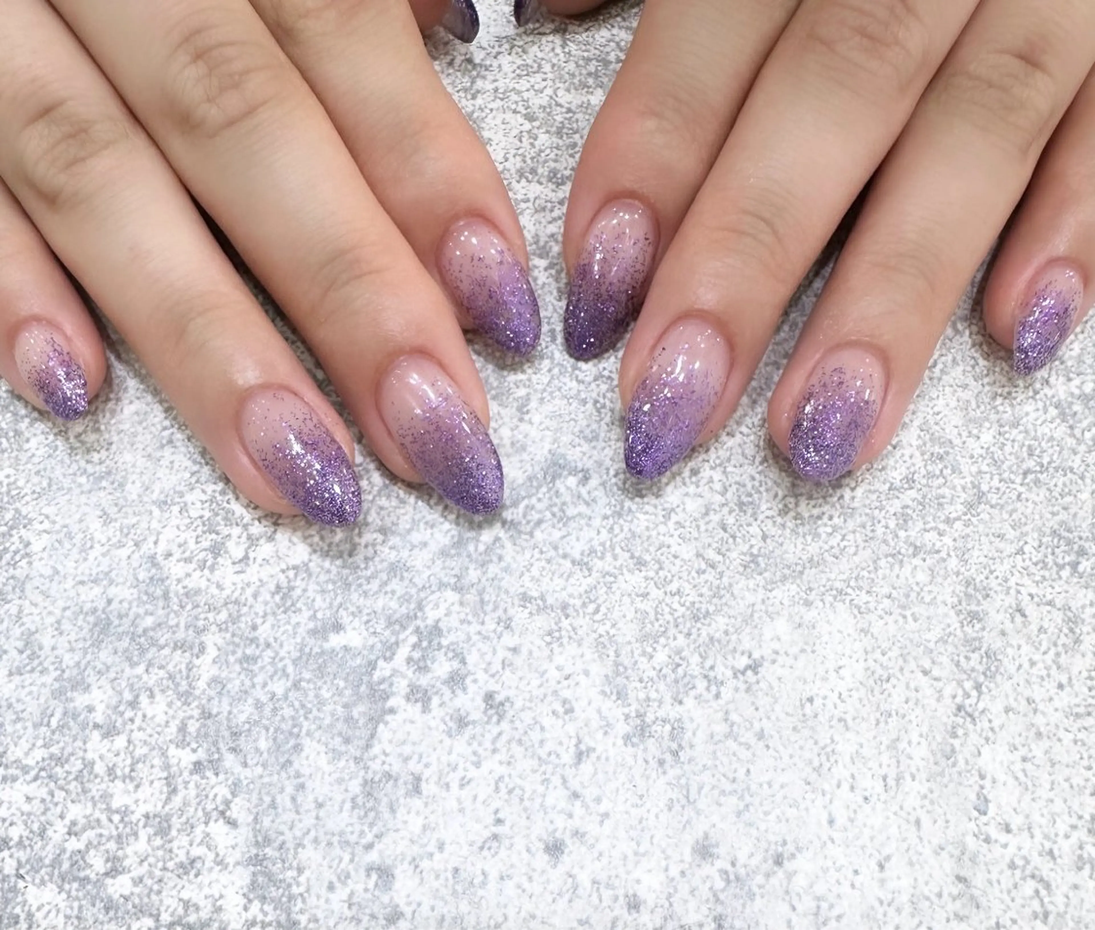 ネイル ラメ(グリッター) ラメグラデーション ハンドネイル Saki _Grancieuxのネイルデザイン