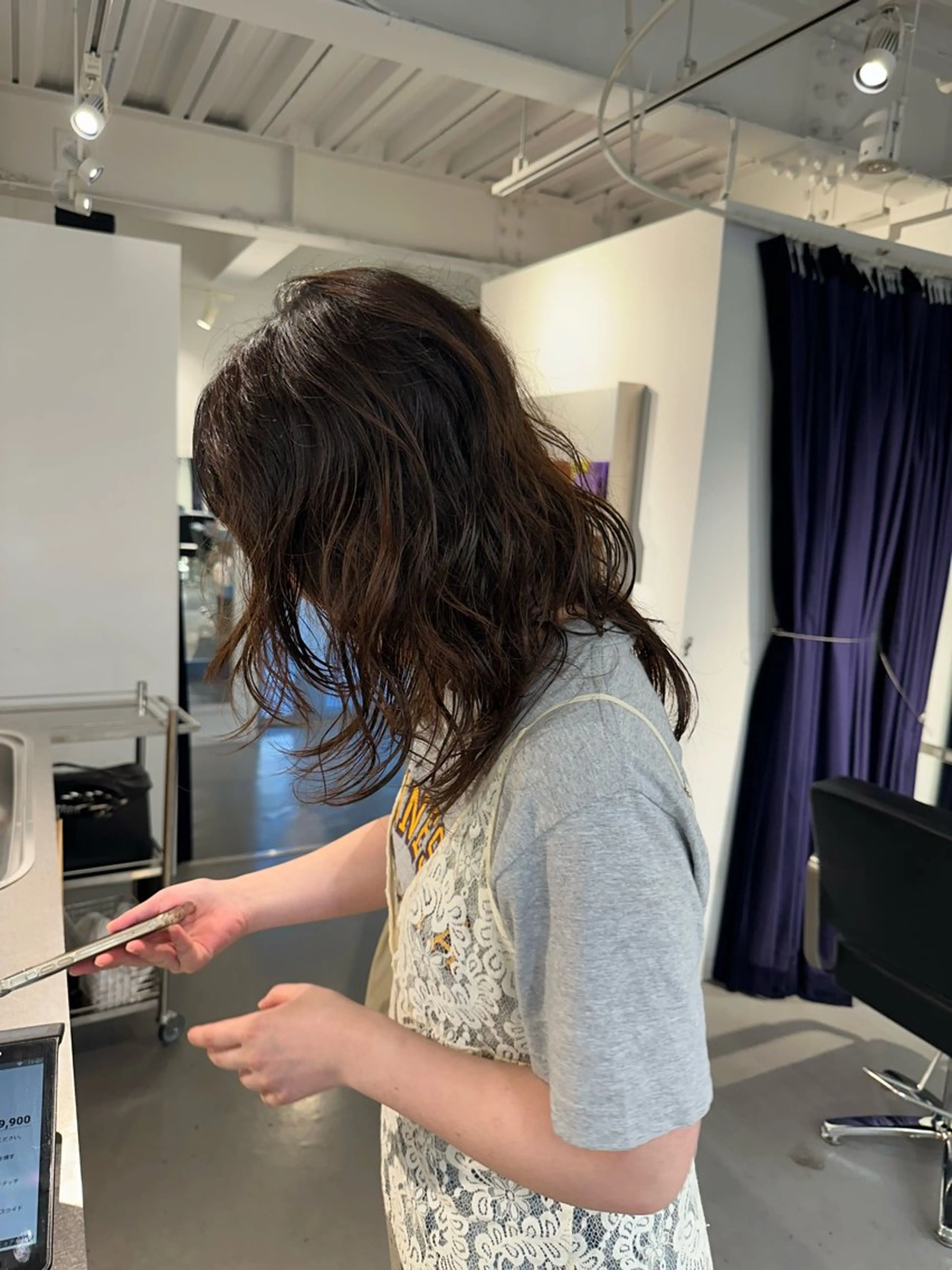 ミディアム パーマ カット パーマ お悩み解決パーマ hana🩰のヘアスタイル