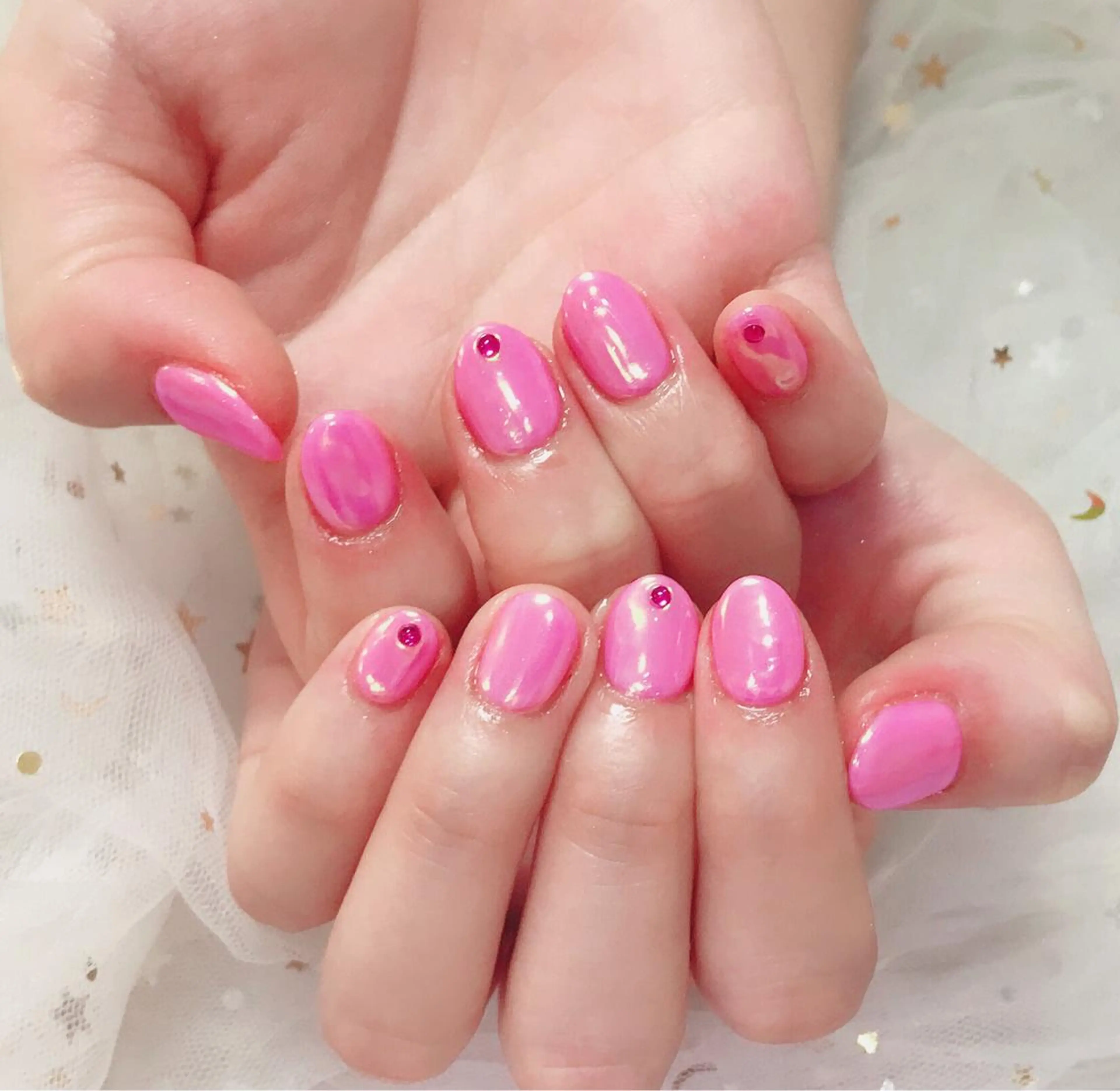 カラー ネイル オーロラネイル Q Free nailsのネイルデザイン