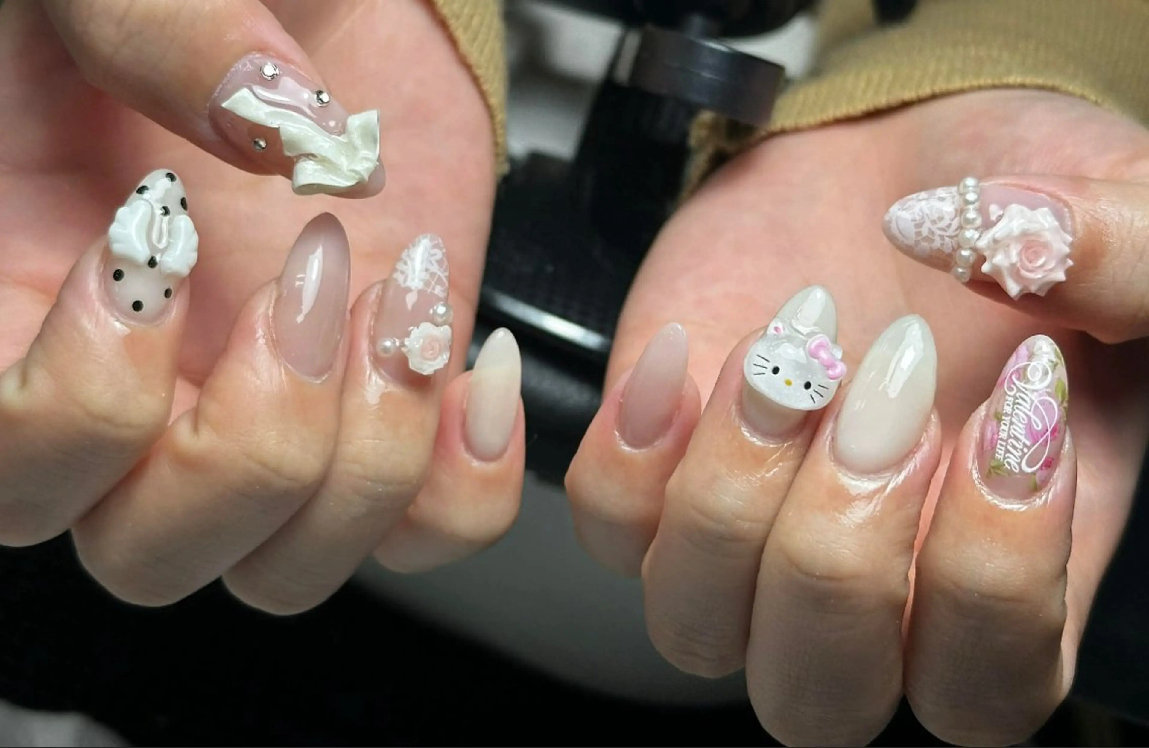 ネイル 韓国ネイル 持ち込み ニュアンスネイル ネイルチップ ハンドネイル Tini ANA.CHUOのネイルデザイン