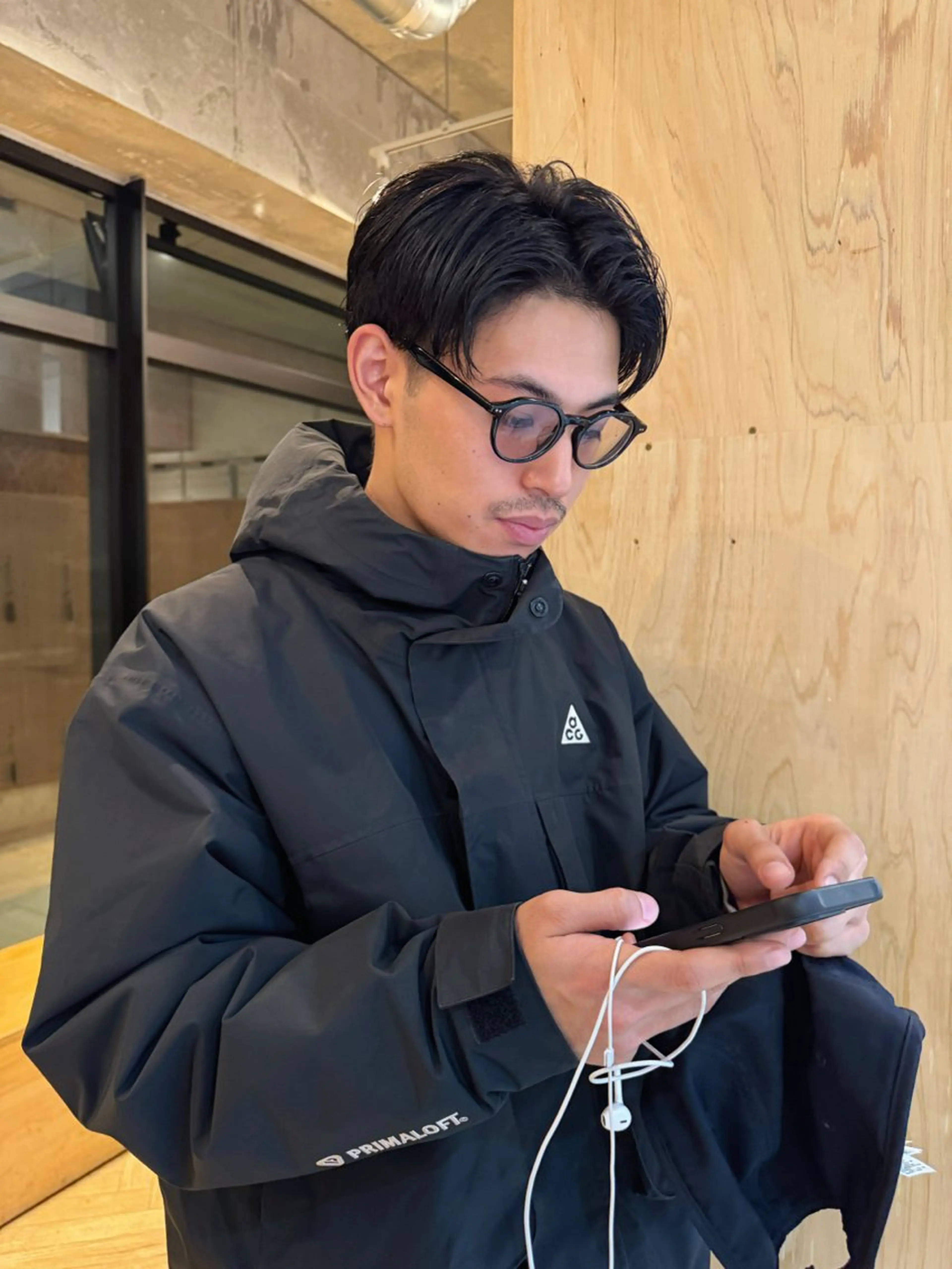 ショート メンズ かきあげバング ayaka/暖色 /ニュアンスボブのヘアスタイル