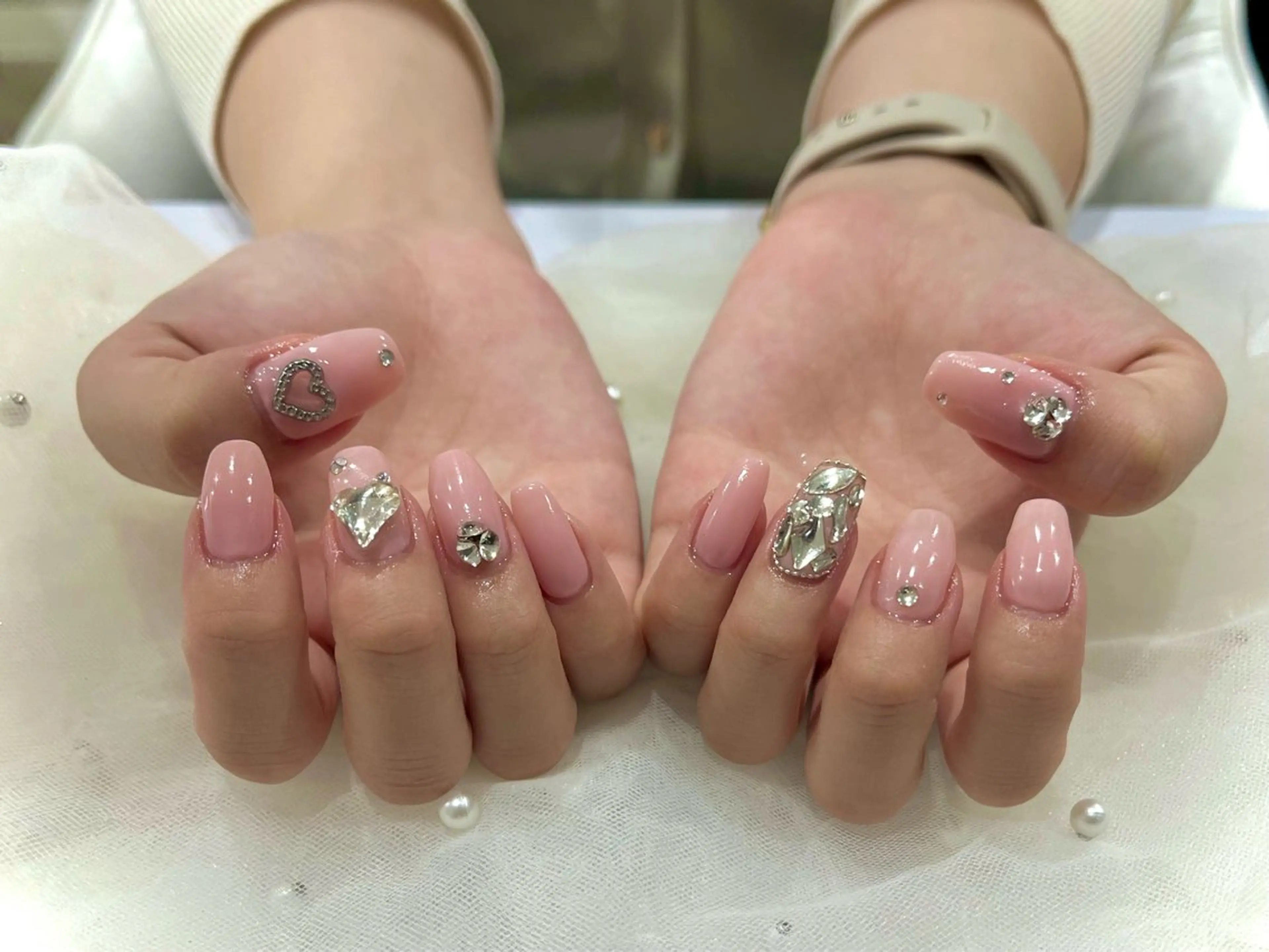 ネイル ピンク ハンドネイル Nail salon Cielel⟡Ayaのネイルデザイン