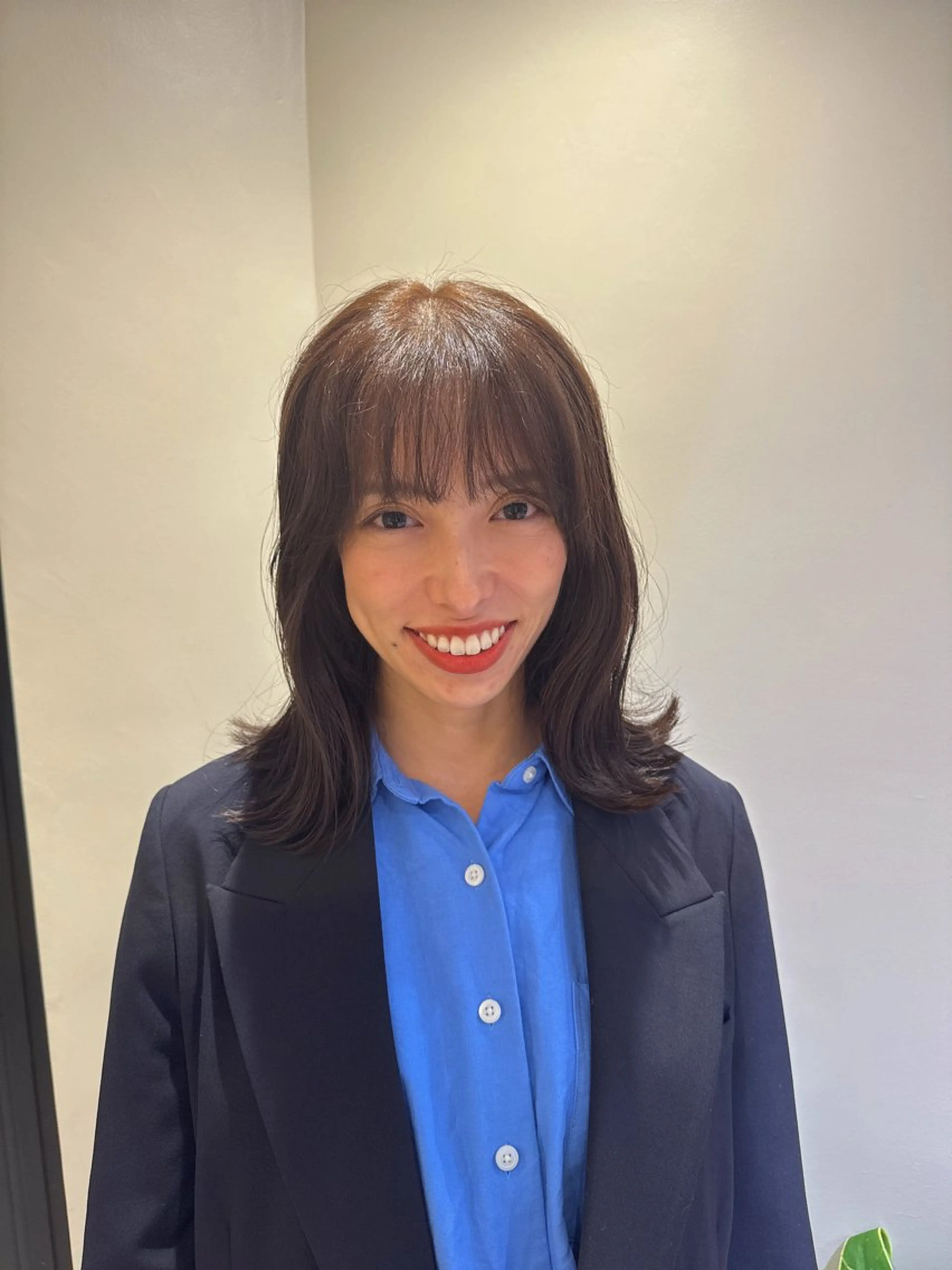 ミディアム カラー ボブレイヤー ラベンダーカラー ボブ レイヤーカット 木多 成明のヘアスタイル