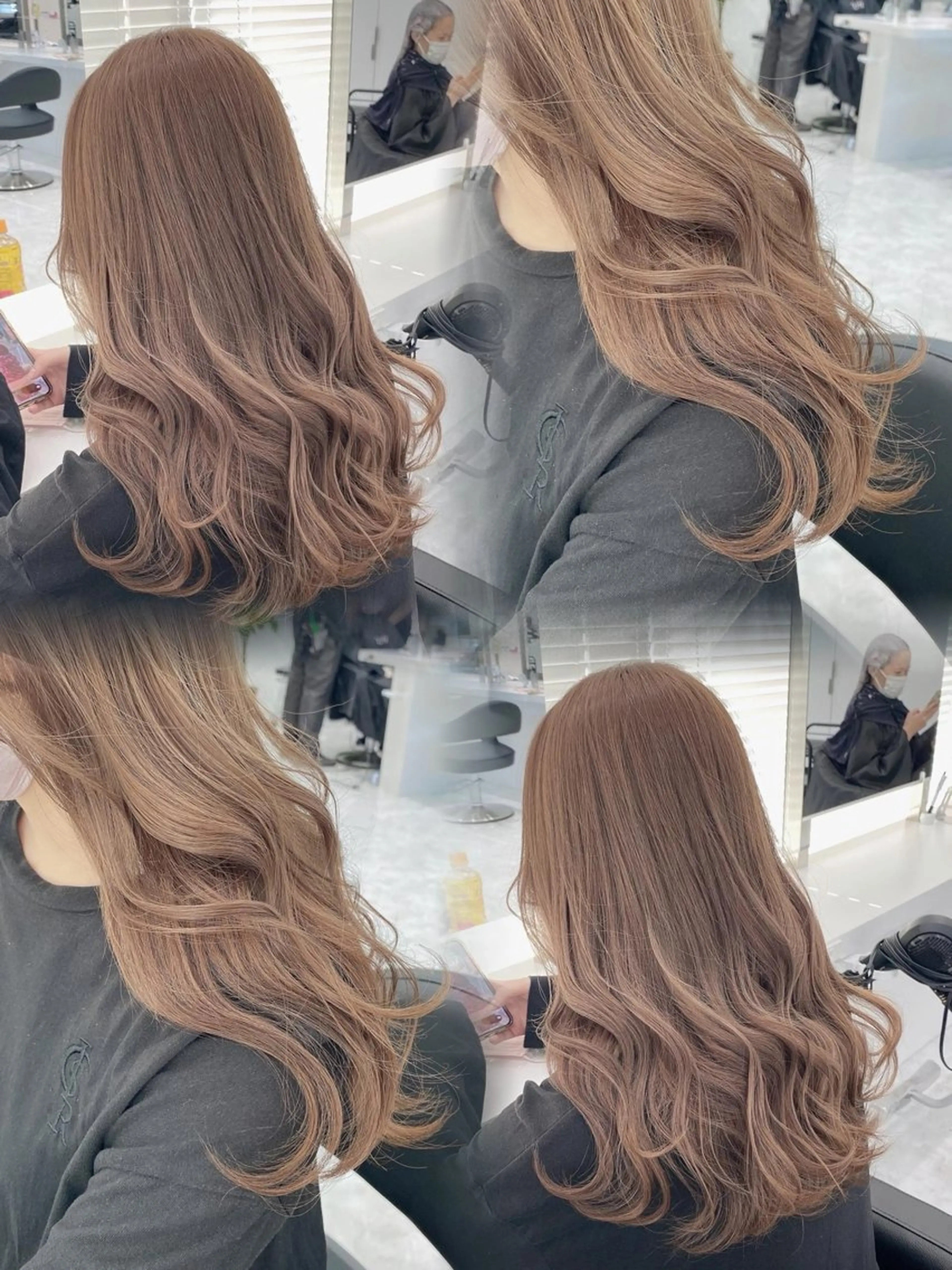 セミロング カラー ヘアカラー レイヤー✂︎赤み消し 髪質改善/井上健太のヘアスタイル