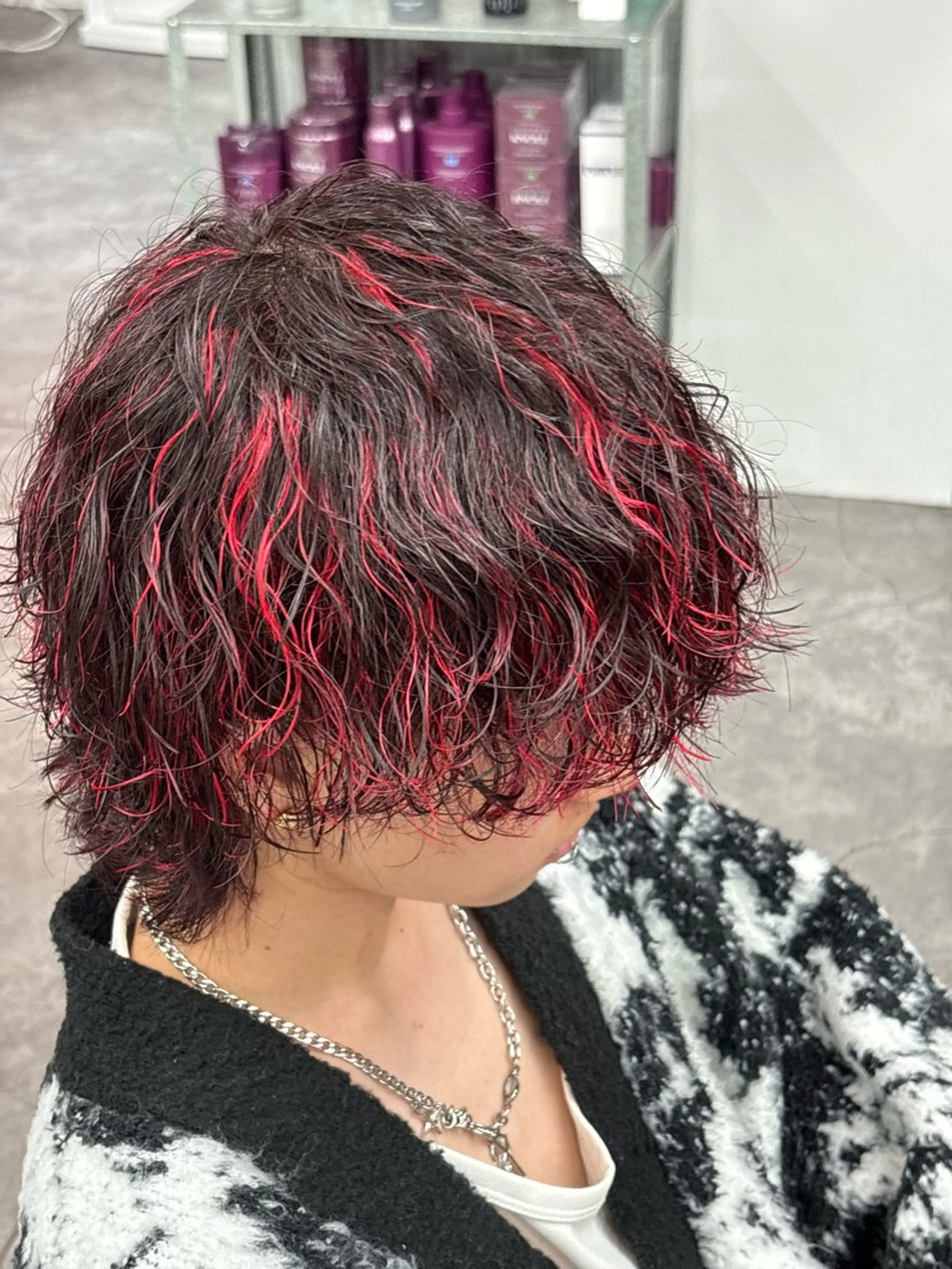 ミディアム カラー パーマ メンズ カット ヘアカラー パーマ トリートメント ヘアセット メンズパーマ特化 🔥韓国ヘア職人🔥のヘアスタイル